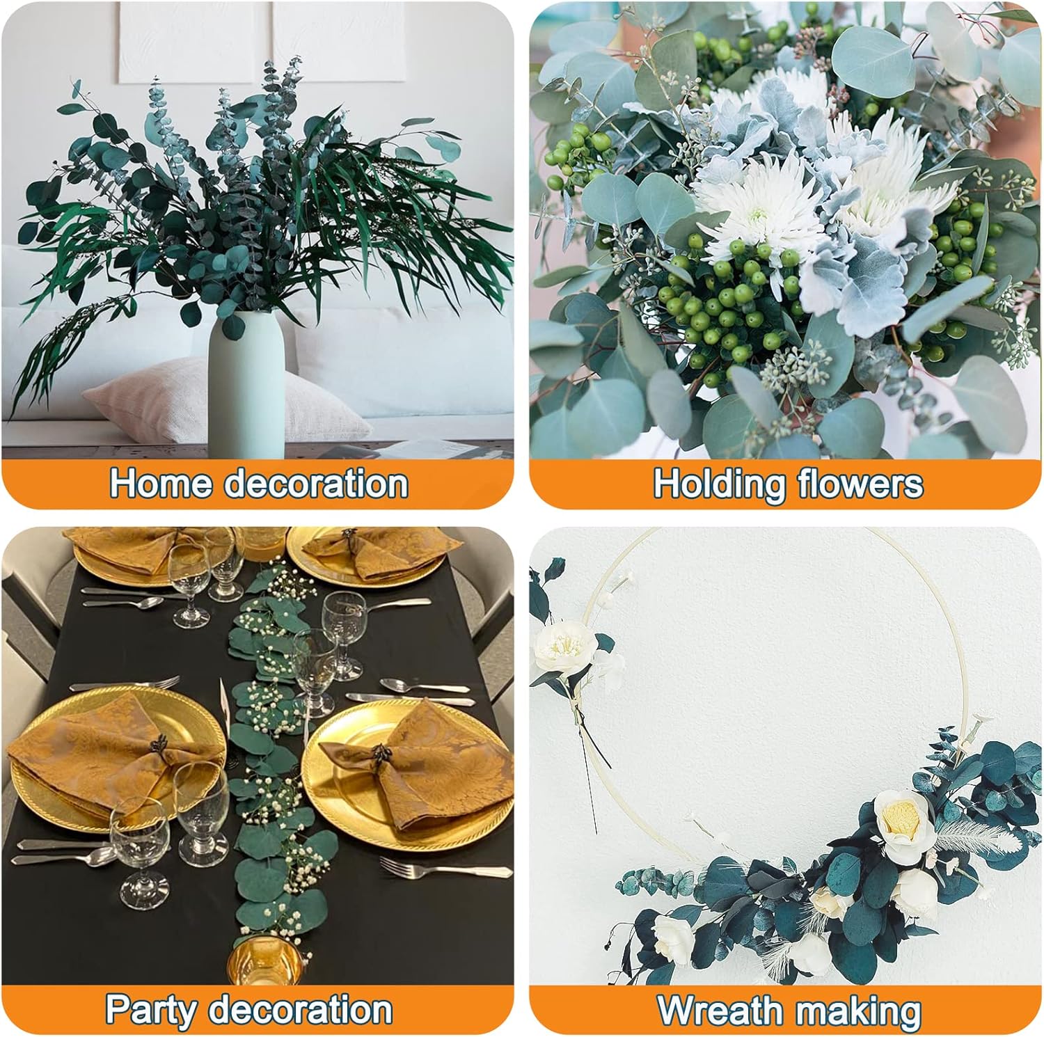 Saipro Dried Eucalyptus Stems for Wreath and Home Decor