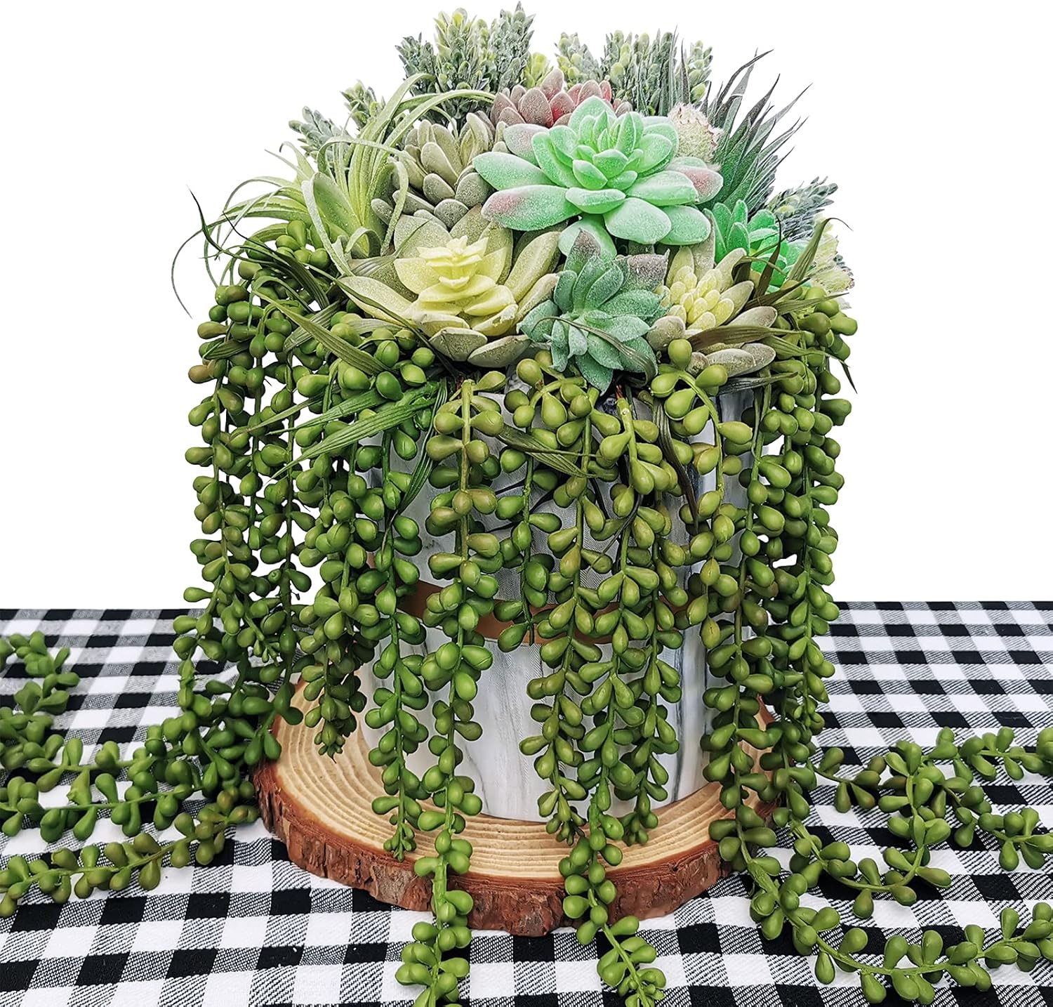 Supla 4 Pcs Artificial Hanging Succulent Decor