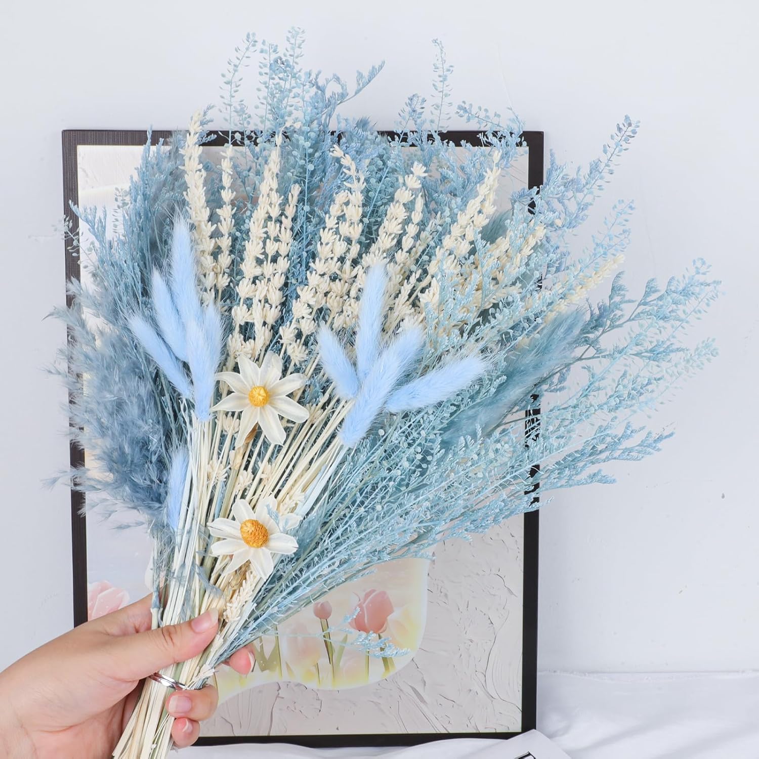 Lovmeety Natural Dried Pampas Grass Bouquet