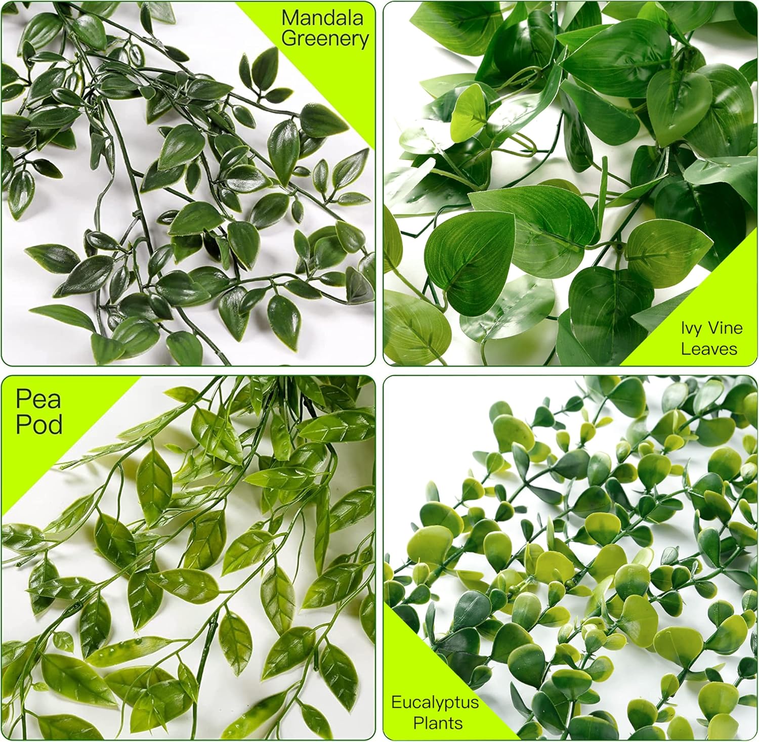 Sggvecsy 4 Pack Artificial Hanging Plants for Home Decor