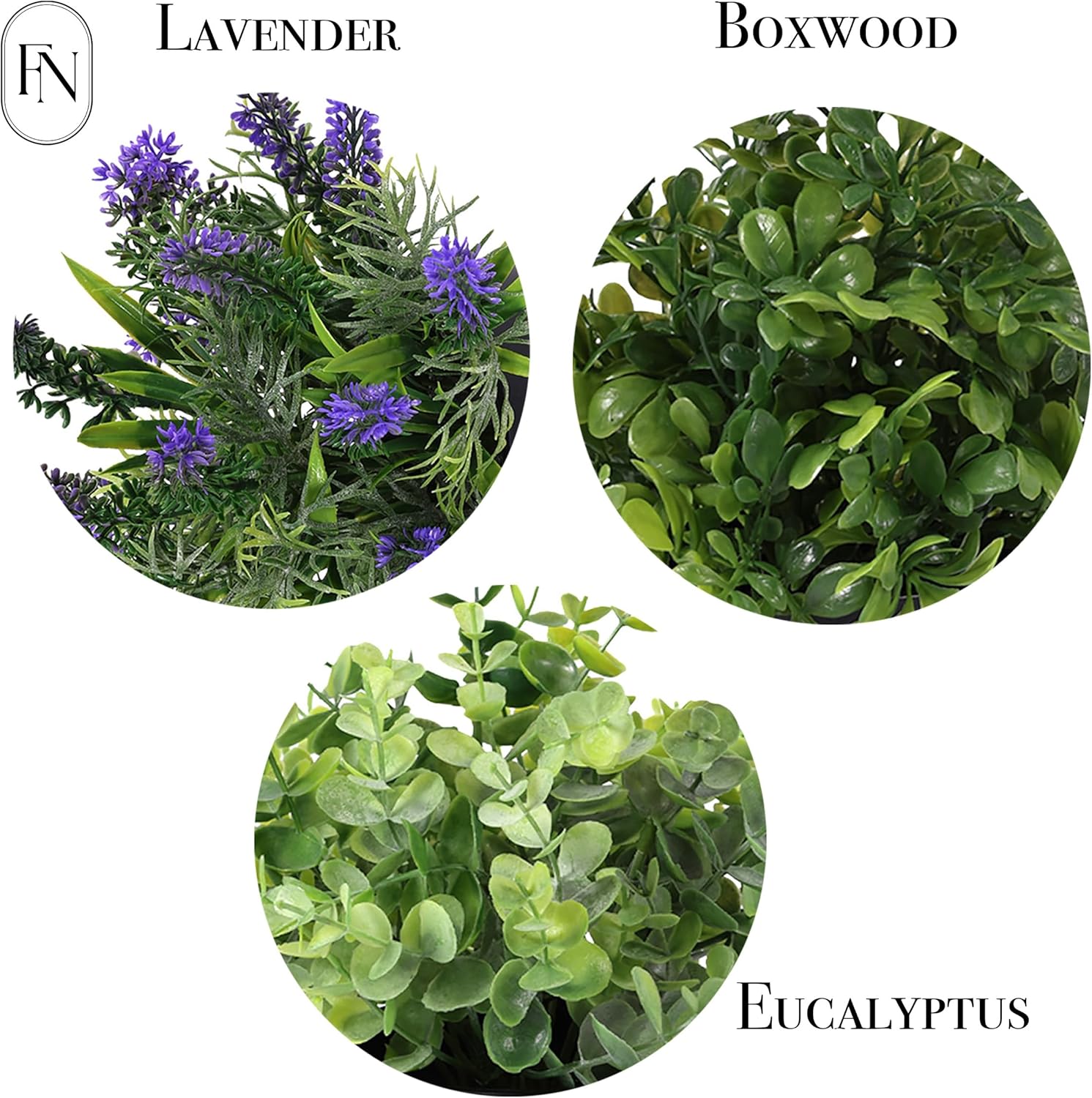 3 Pack 10 Inch Artificial Plant Greenery Pot