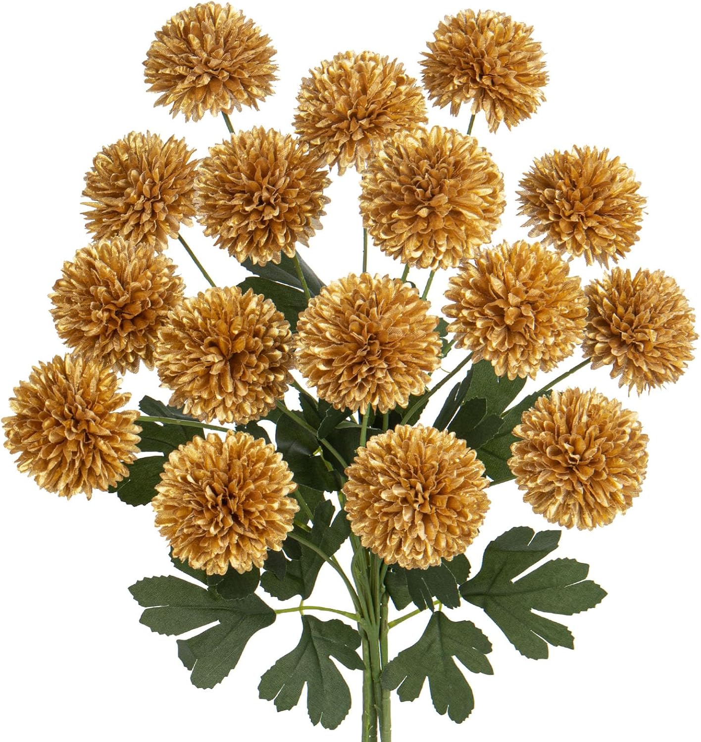 DILATATA 23 Inch Tall Chrysanthemum Artificial Flowers 4 Pack