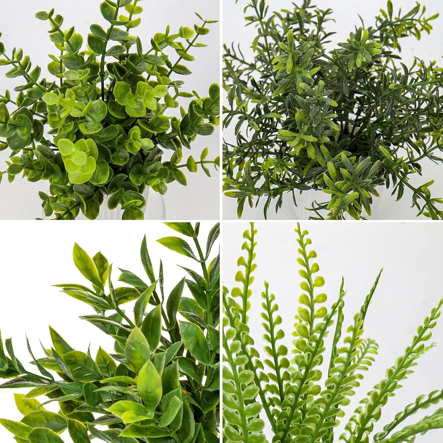 Hollyone 4 Pack Artificial Potted Plants Indoor Decor