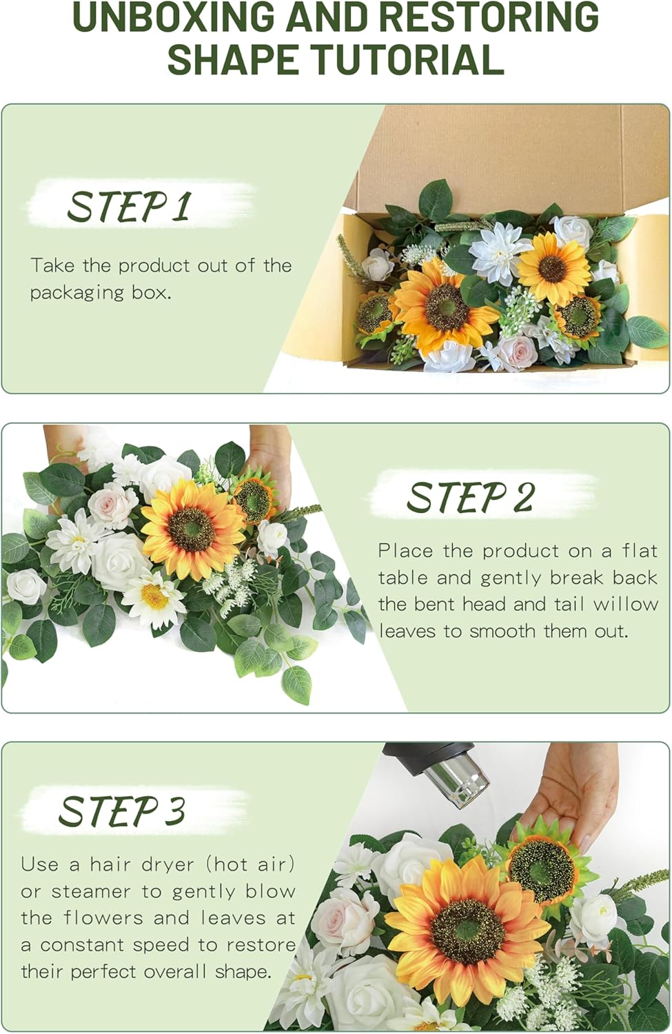 Piklado Wedding Decor Welcome Sign Flower Backdrop Garland
