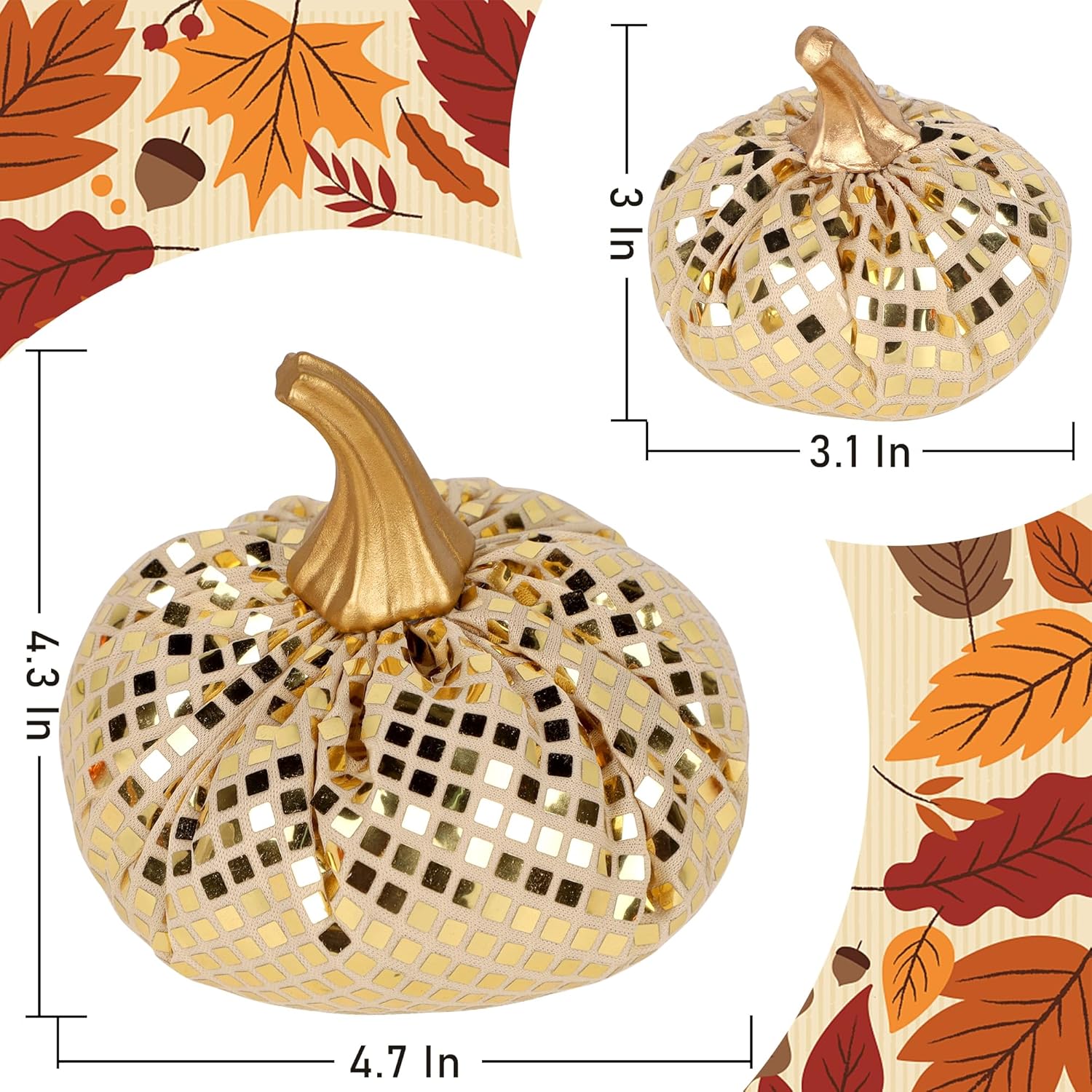 FORUP 12 Pcs Thanksgiving Pumpkin Set
