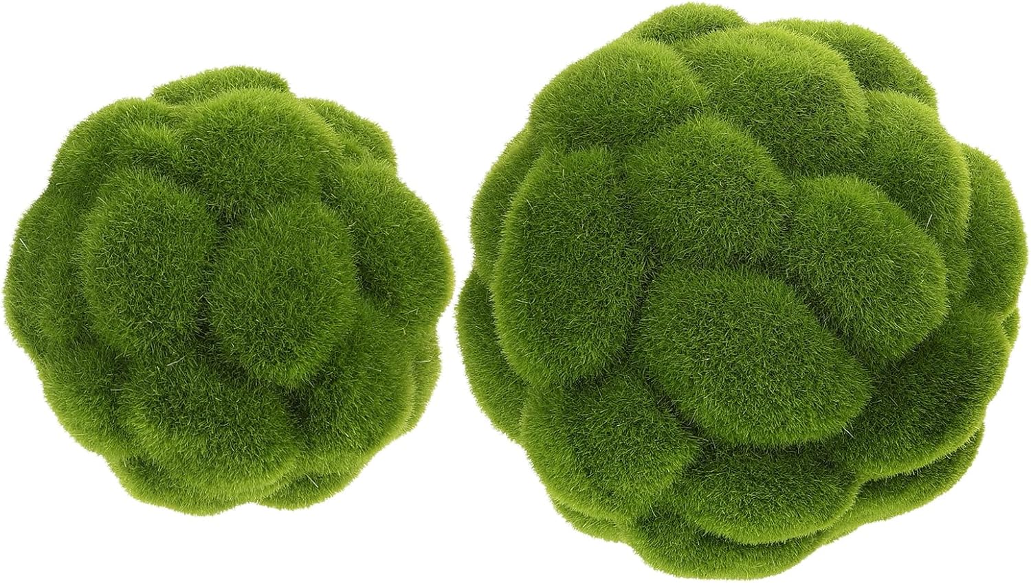 STOBAZA 4pcs Artificial Green Moss Balls for Decor