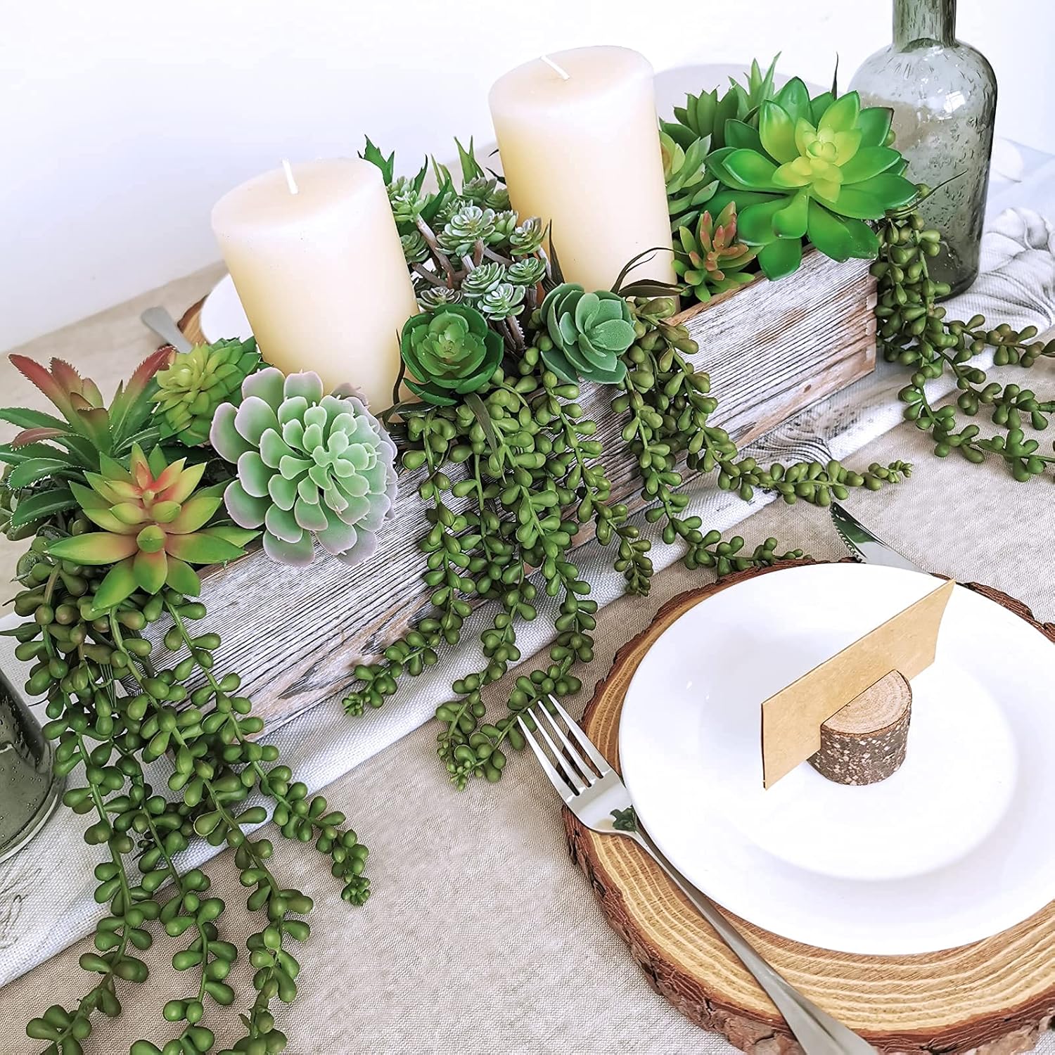 Supla 4 Pcs Artificial Hanging Succulent Decor