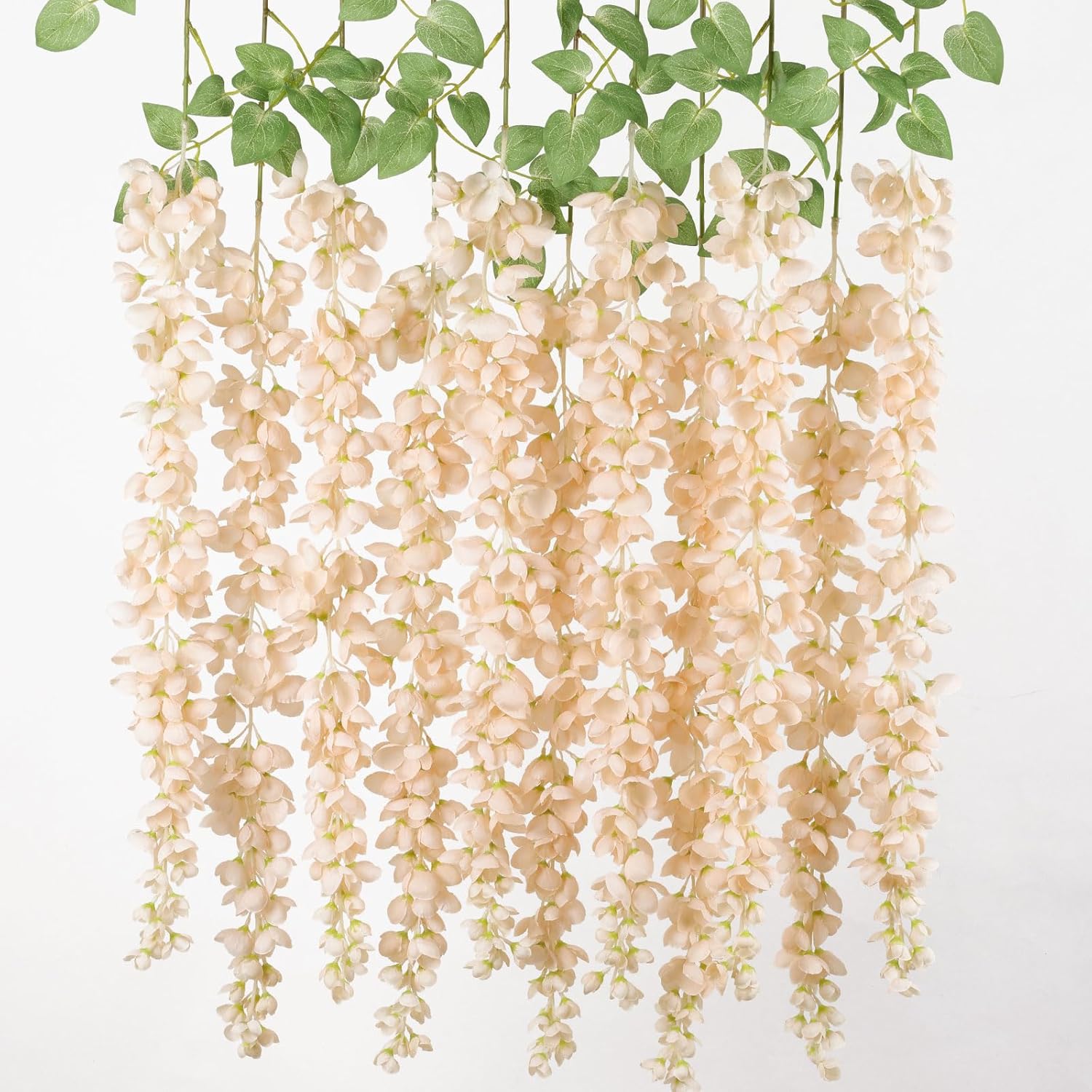 Mizii 6Pcs Beige Wisteria Artificial Garland
