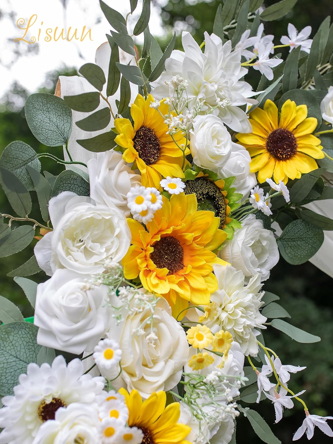 Lisuun Wedding Arch Artificial Flowers for Boho Style Ceremony - Pack of 2