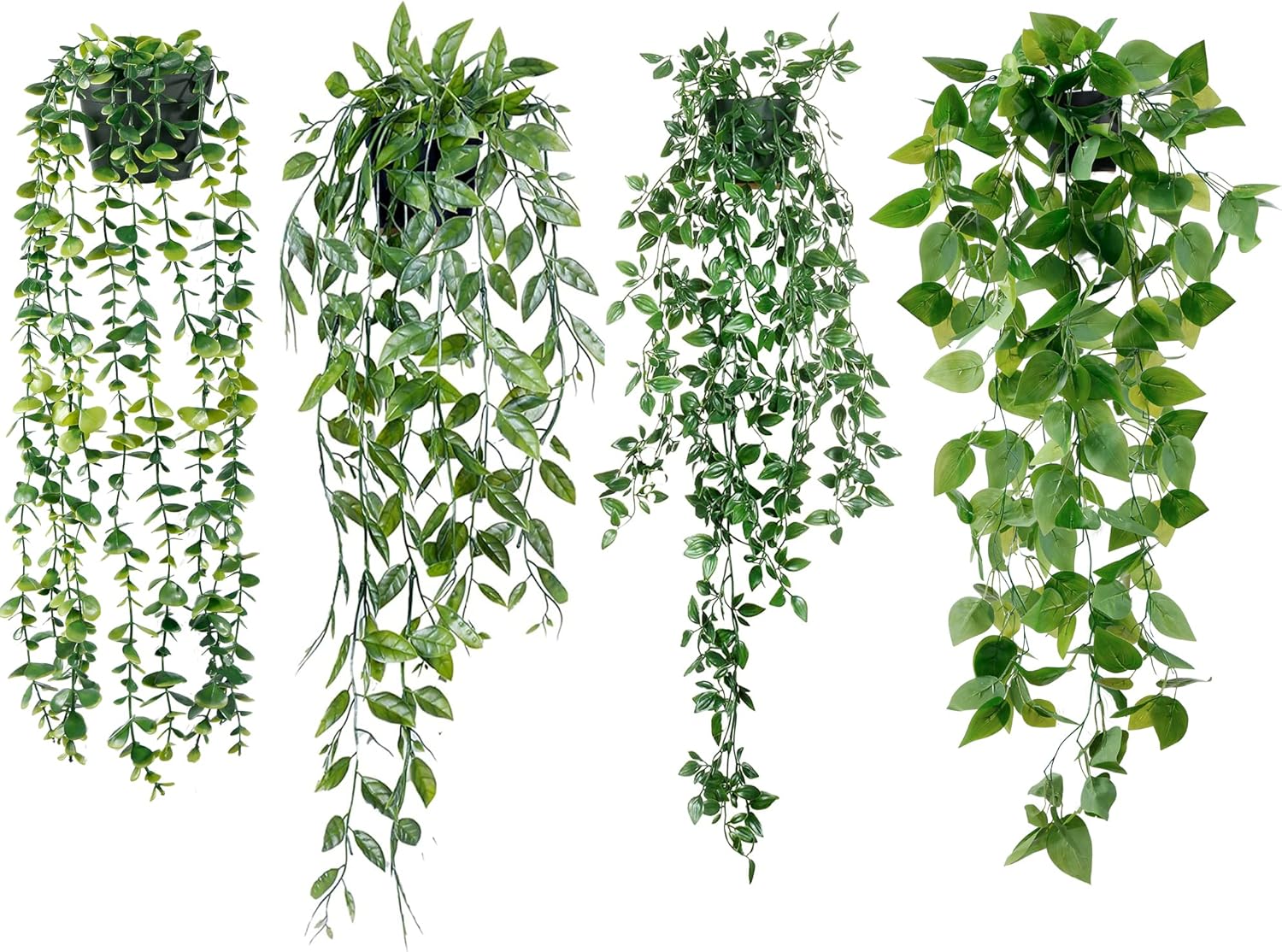 Sggvecsy 4 Pack Artificial Hanging Plants for Home Decor