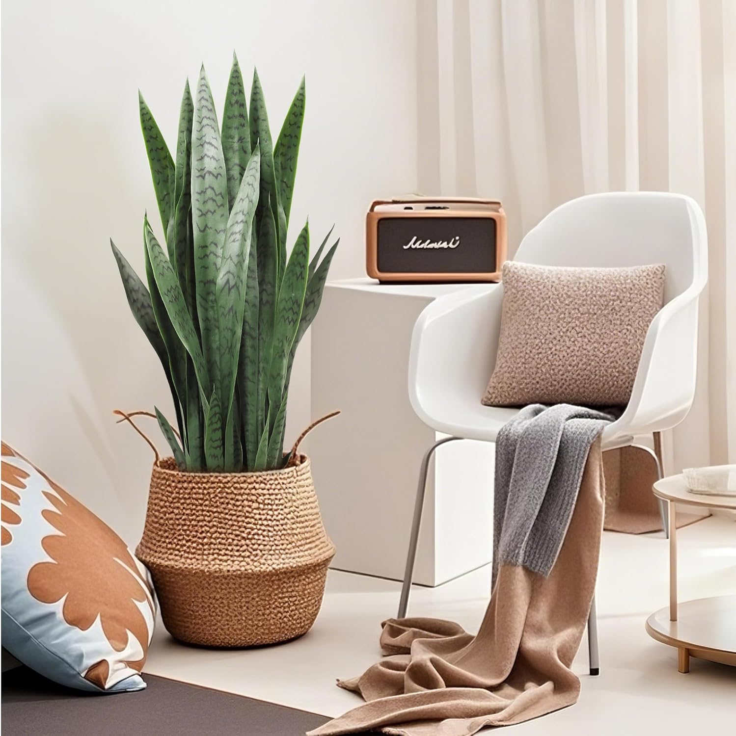 Solution4Patio 3ft Artificial Snake Plant for Home Office Decor