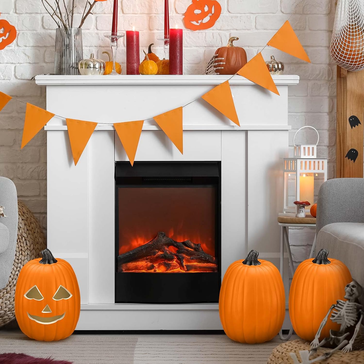 3 Pcs Carvable Foam Pumpkin Decor Set