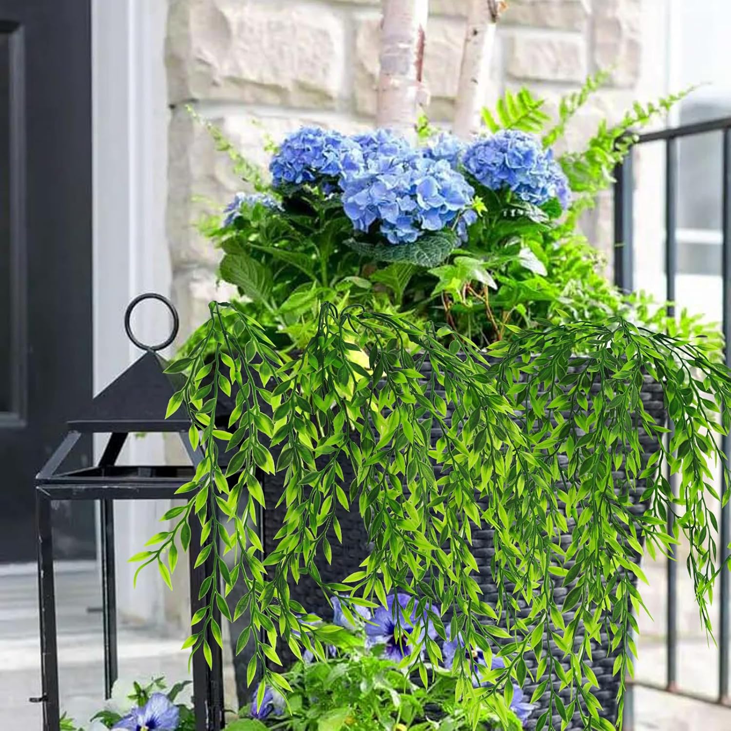 Summer Flower 8Pack Artificial Weeping Willow Plants
