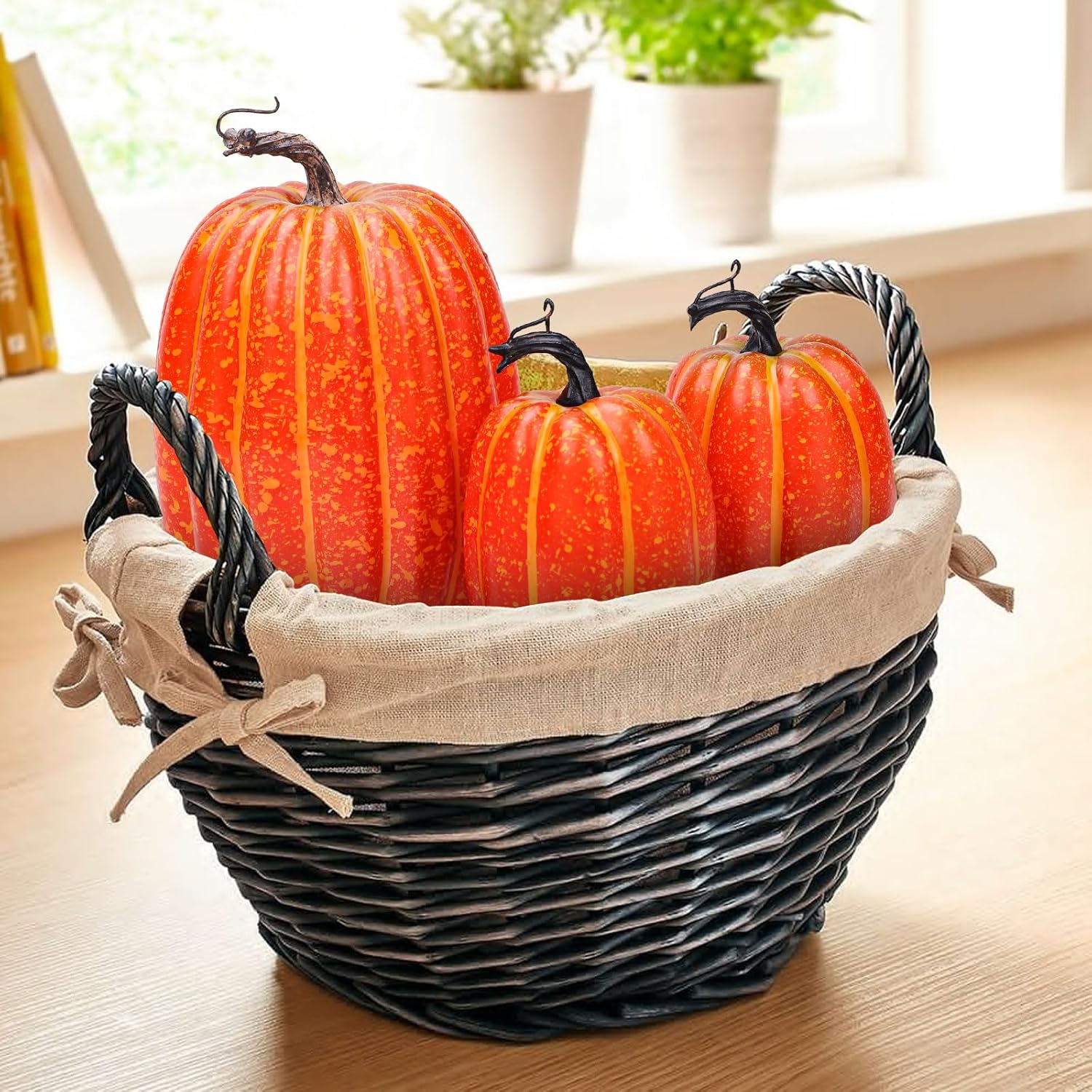 3pcs Artificial Foam Pumpkins DIY Halloween Decoration