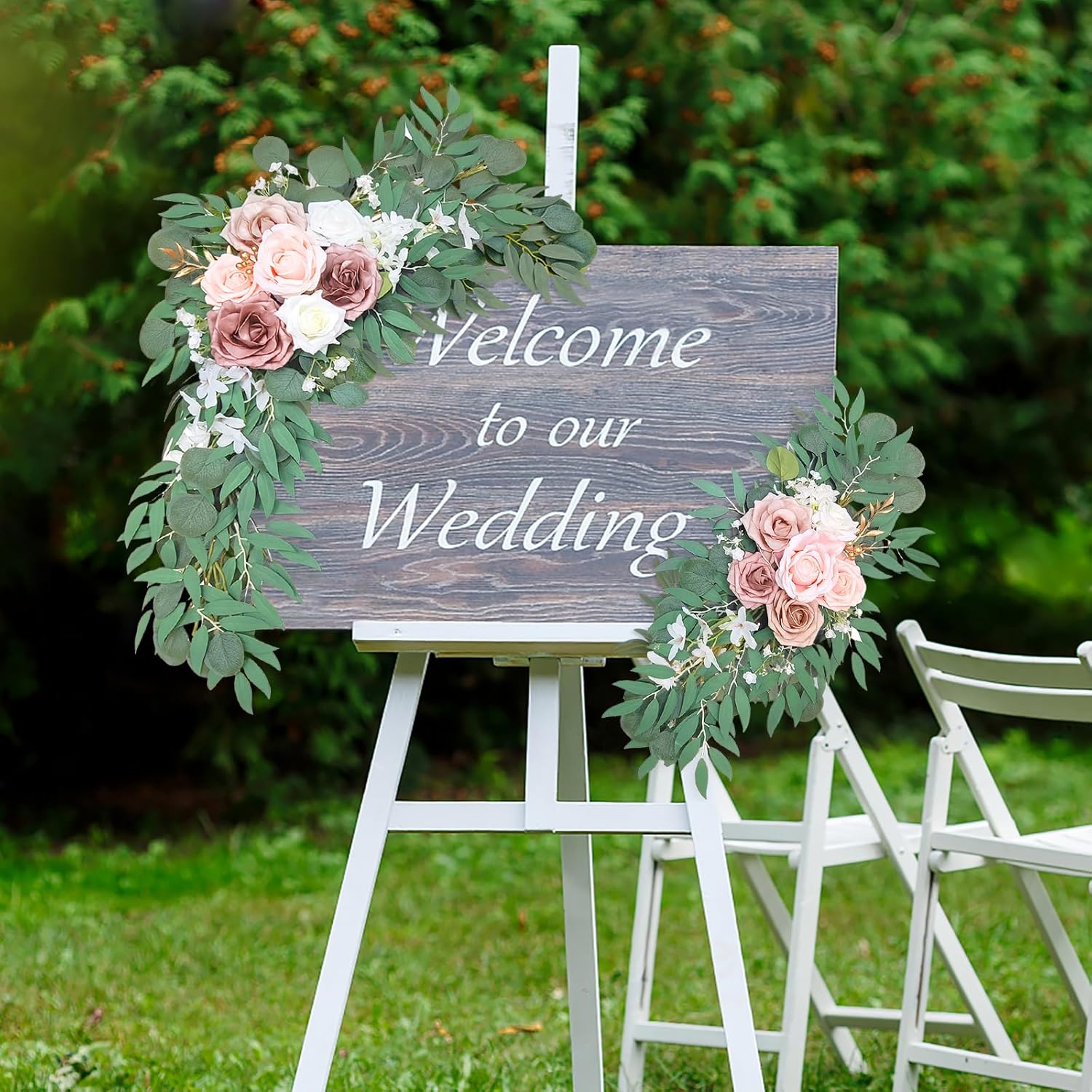 Dusty Rose Artificial Flower Swag Wedding Arch Decor