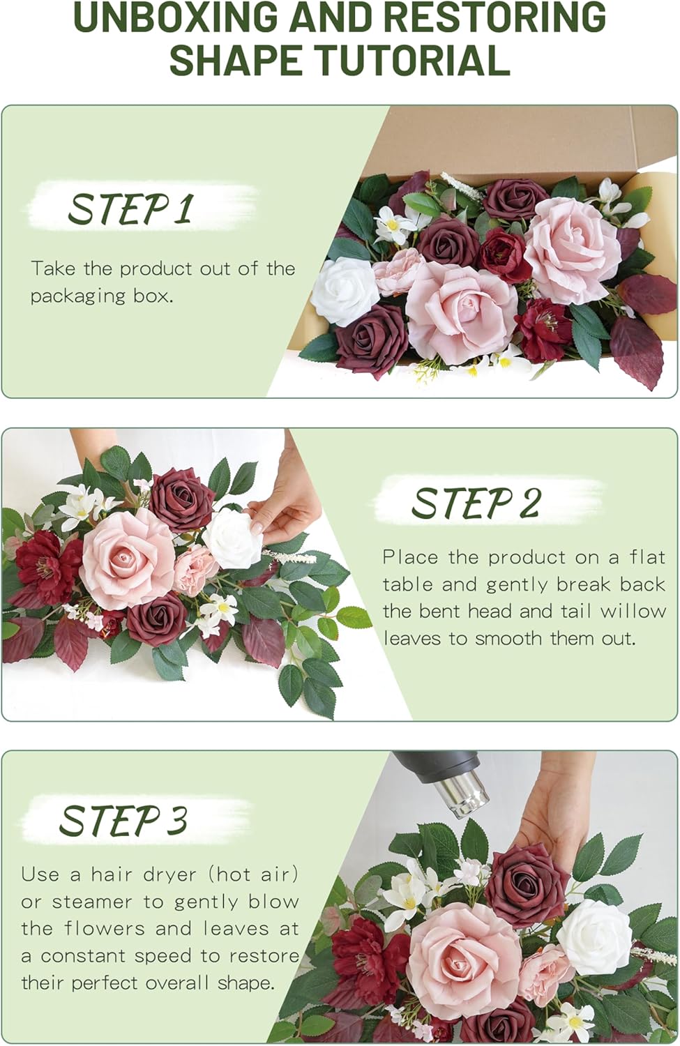 Piklado Wedding Decor Welcome Sign Flower Backdrop Garland 1