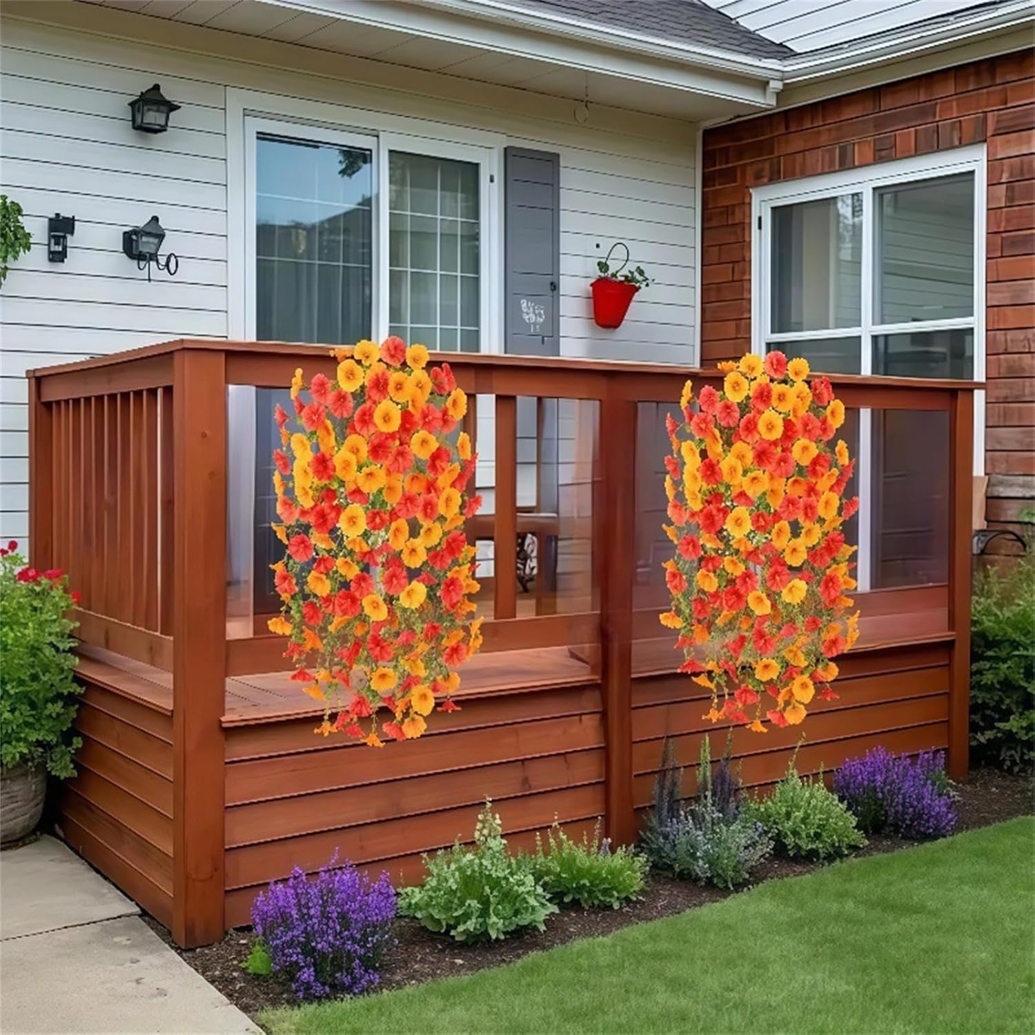 4Pack Realistic Glory Artificial Hanging Flowers