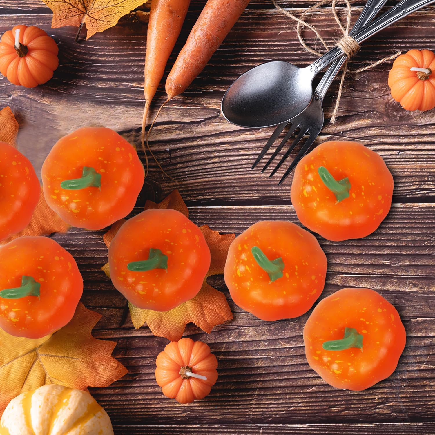 Nsmykhg Artificial Pumpkins 24 Pack Fall Decor