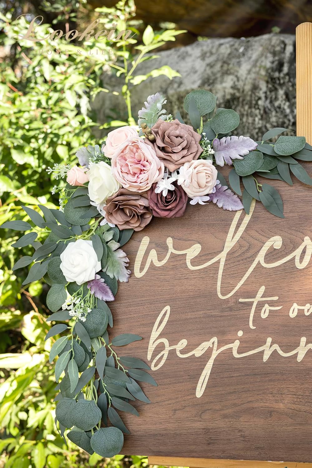 Lookein Artificial Flower Swag Set for Wedding Welcome Sign