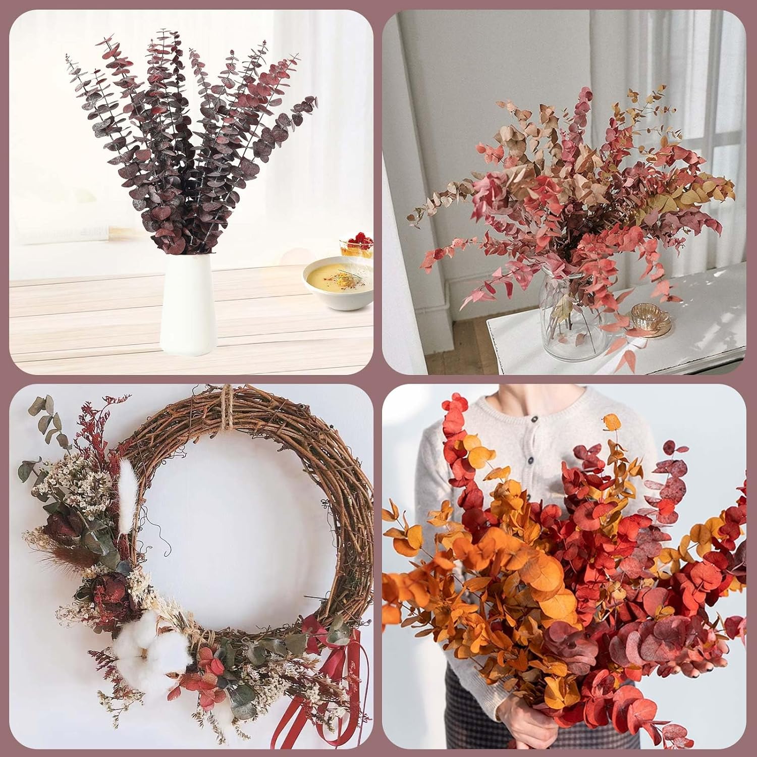 16 Pcs Preserved Eucalyptus Stems for Home Spa Decor