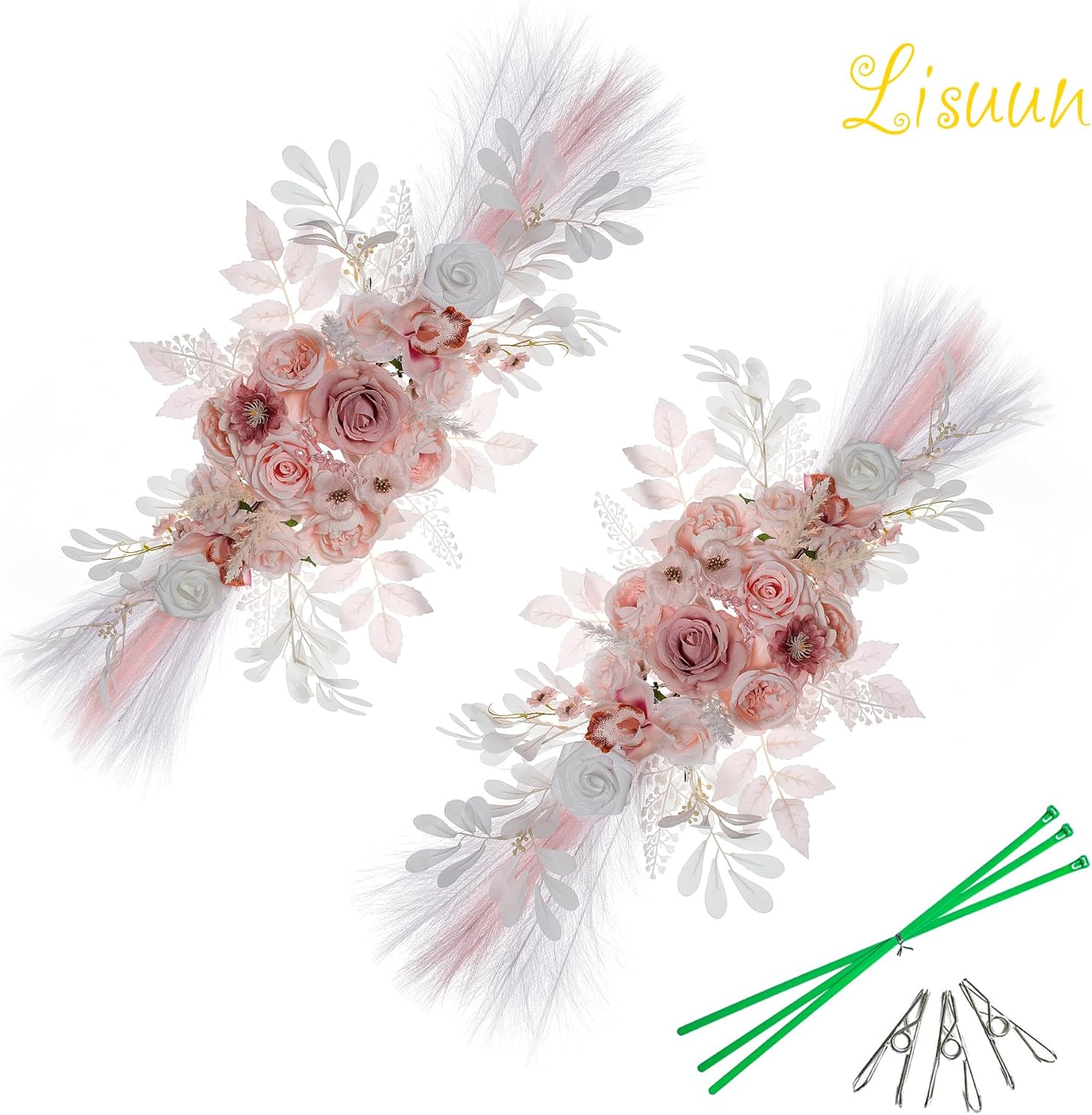 Lisuun Wedding Arch Flowers Pack of 2 1