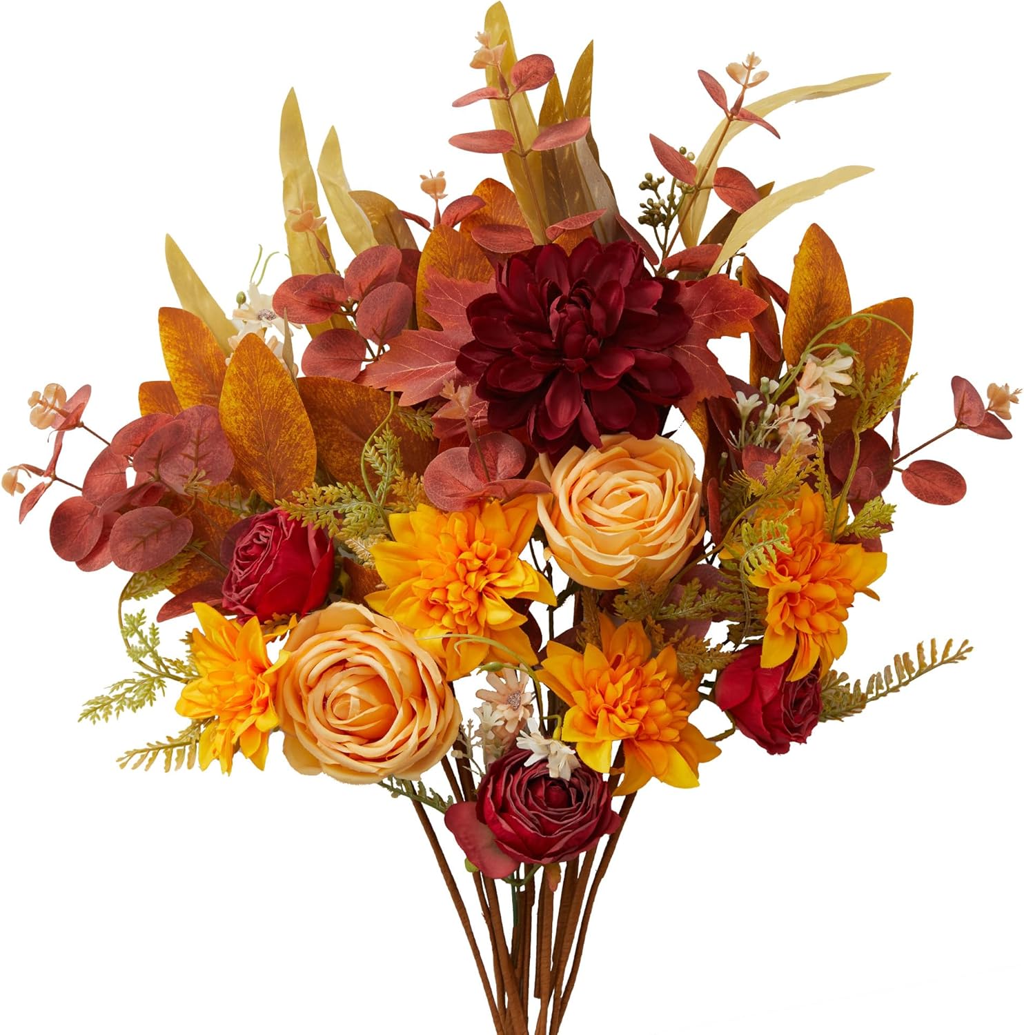 Annas Whimsy Artificial Flowers Bouquet with Pumpkins