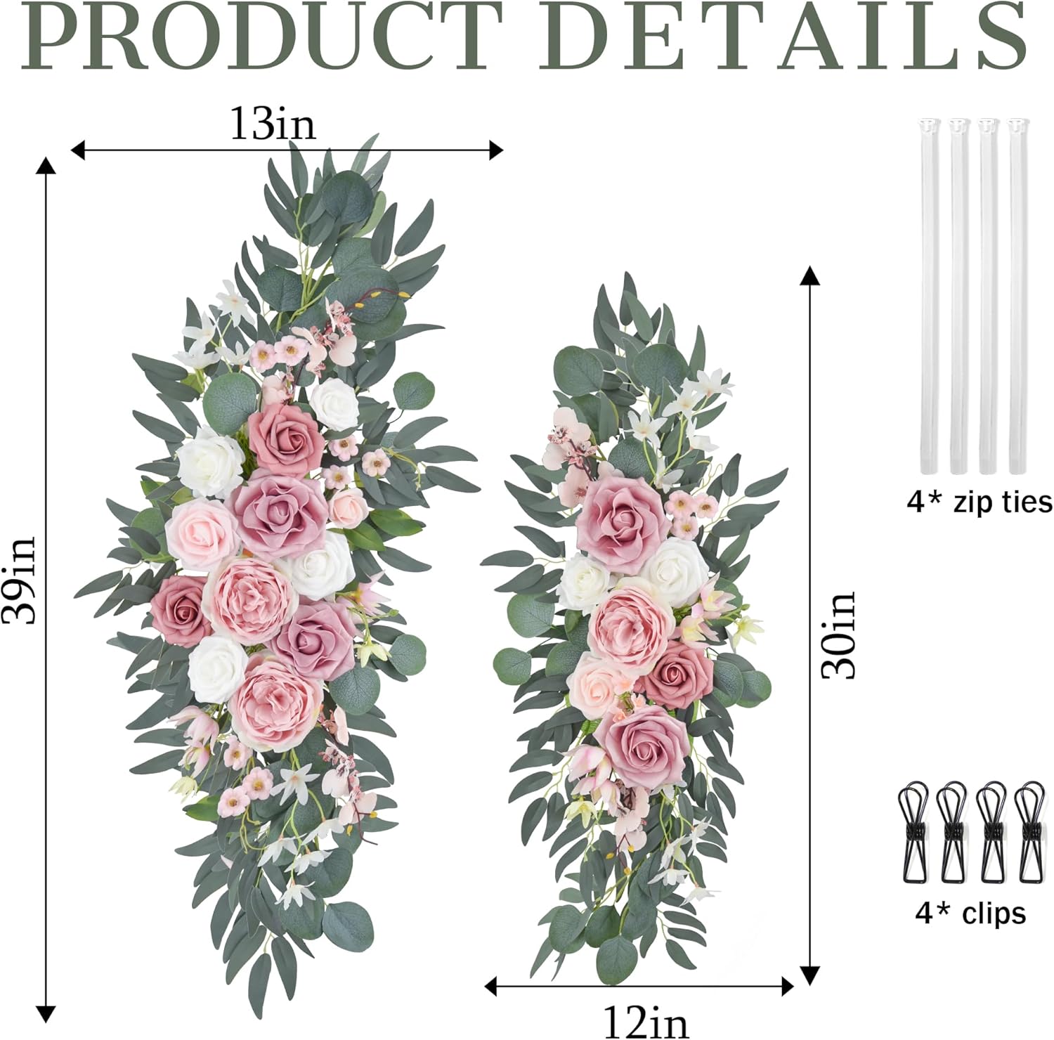 Tings Time Wedding Arch Flowers Pack of 2
