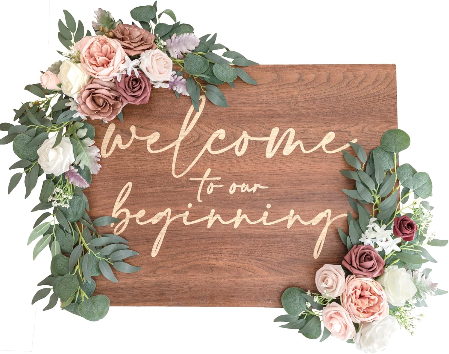 Lookein Artificial Flower Swag Set for Wedding Welcome Sign