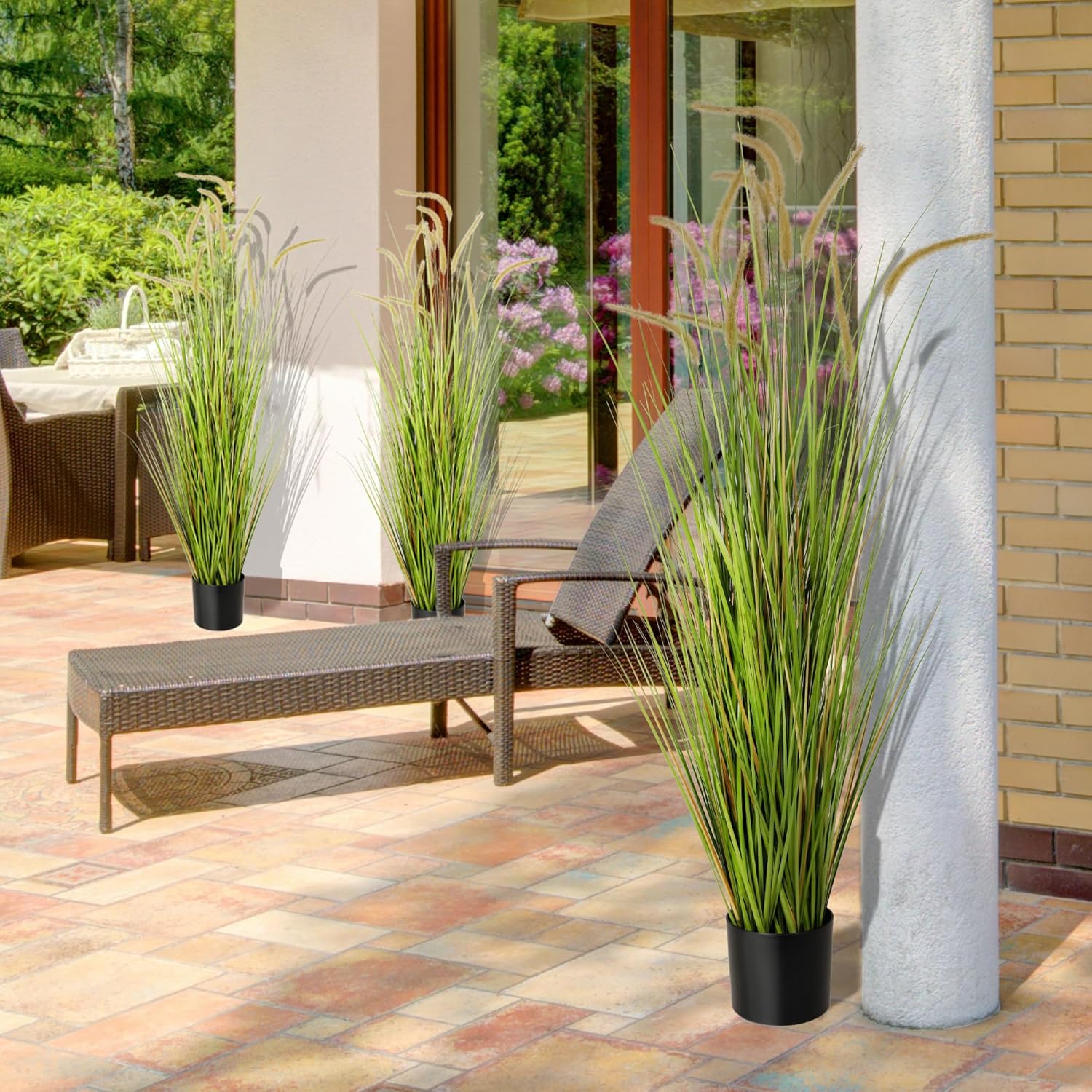 KOL 5ft Artificial Horsetail Reed Grass 2 Pack