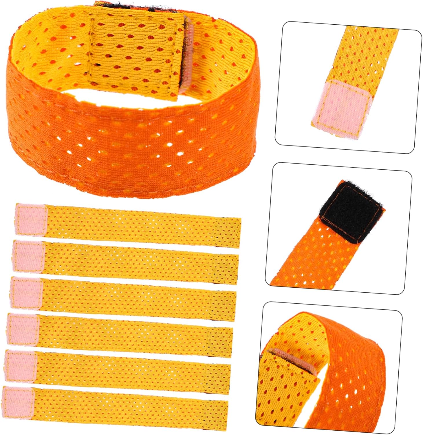 Sosoport 6pcs Elastic Cuff Straps for Sports Shirts
