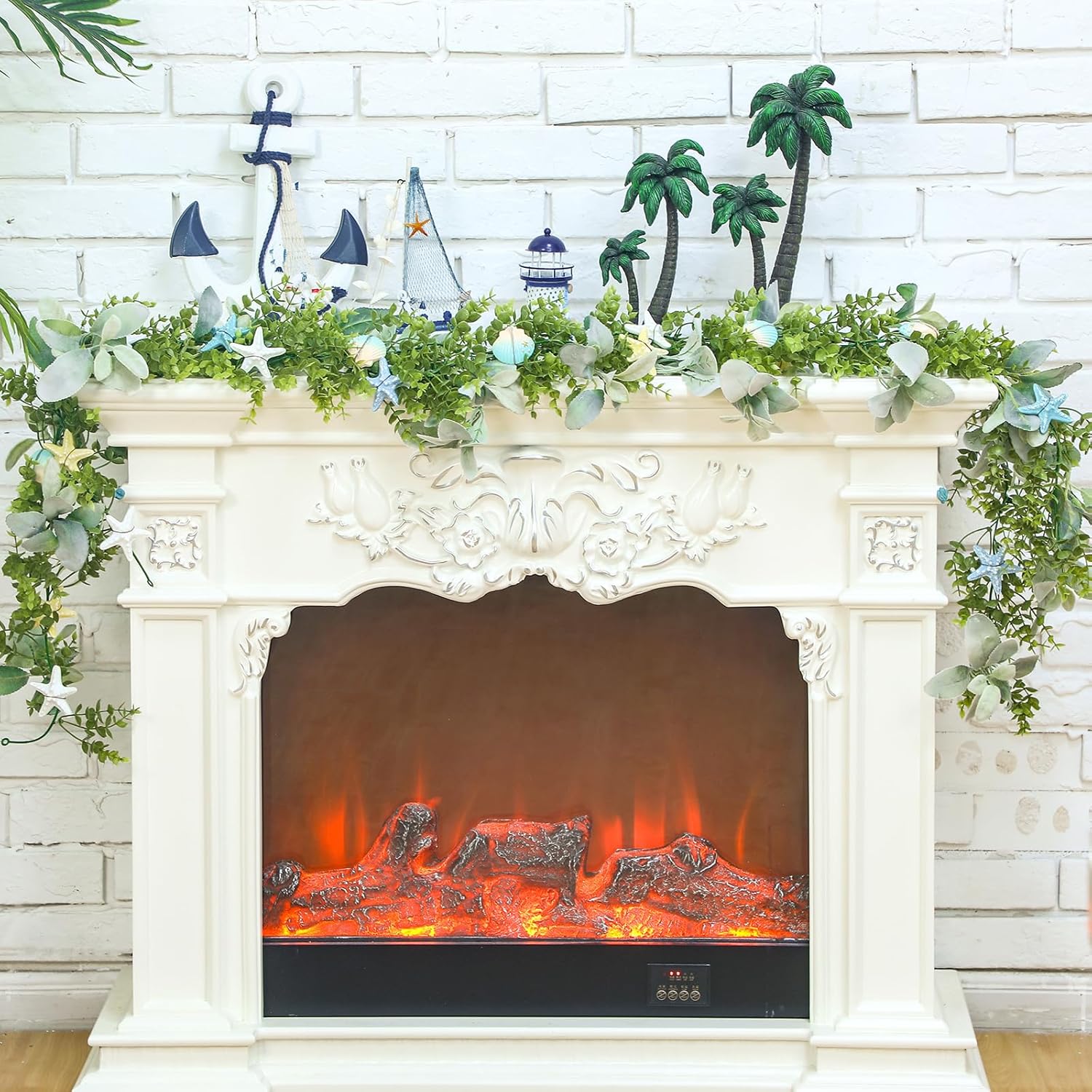 6 Ft Seashell Garland for Summer Decor