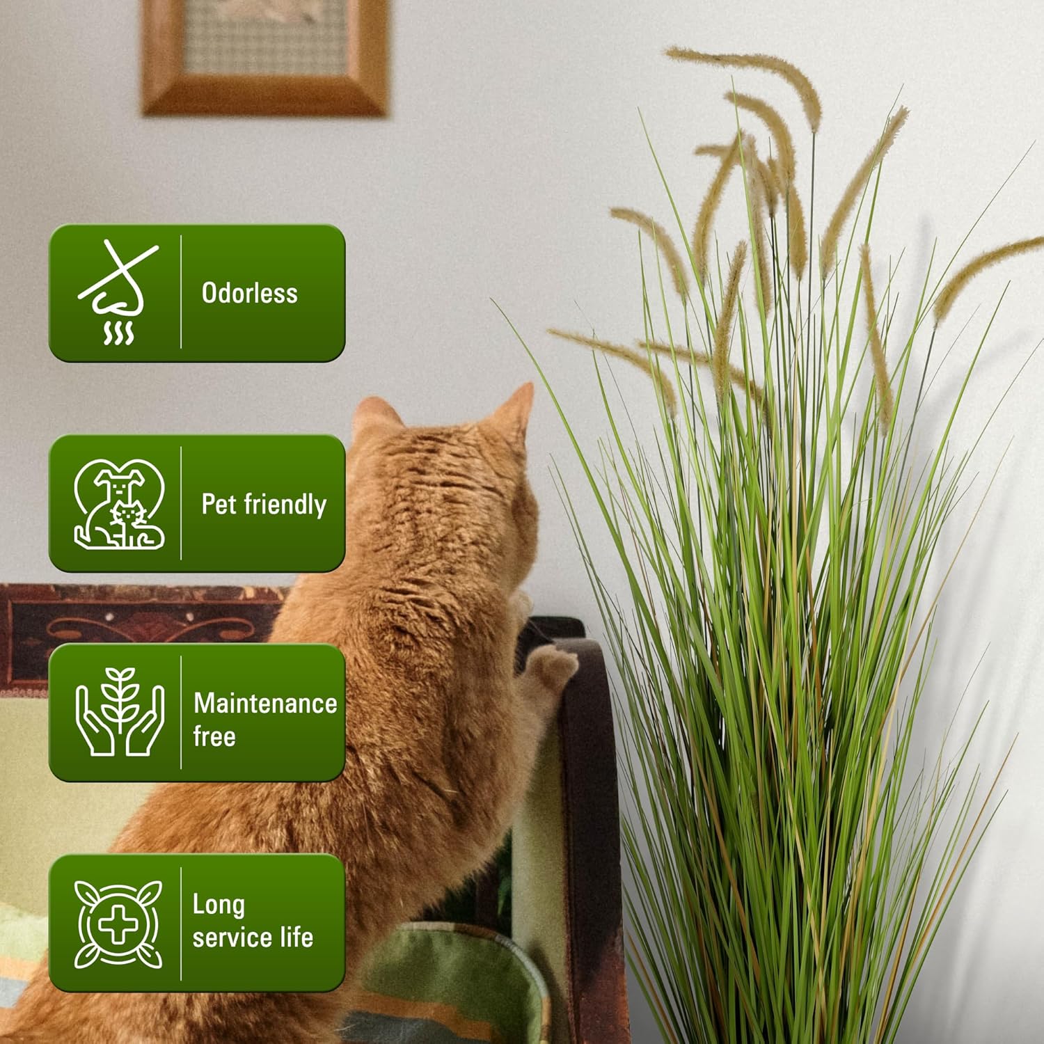 KOL 5ft Artificial Horsetail Reed Grass 2 Pack