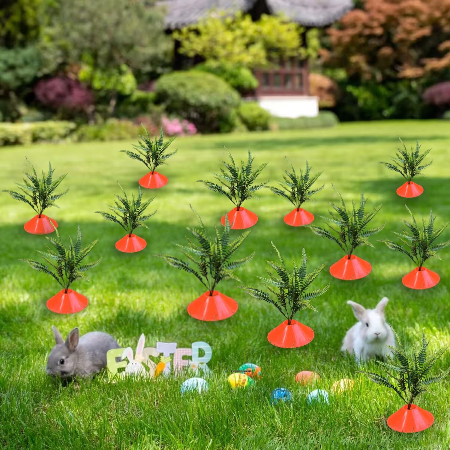 11 Set Fake Carrots DIY Decor Yard Stake