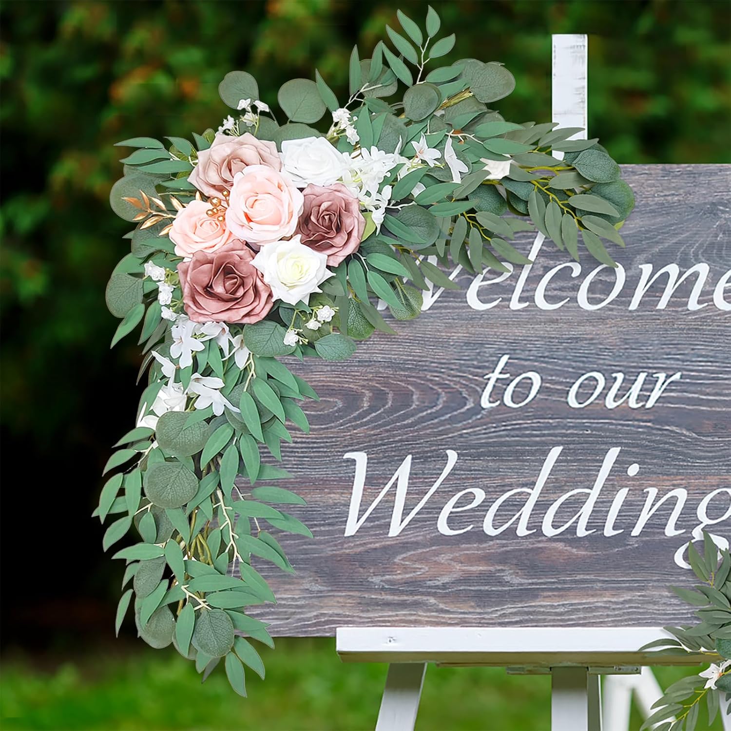 Dusty Rose Artificial Flower Swag Wedding Arch Decor