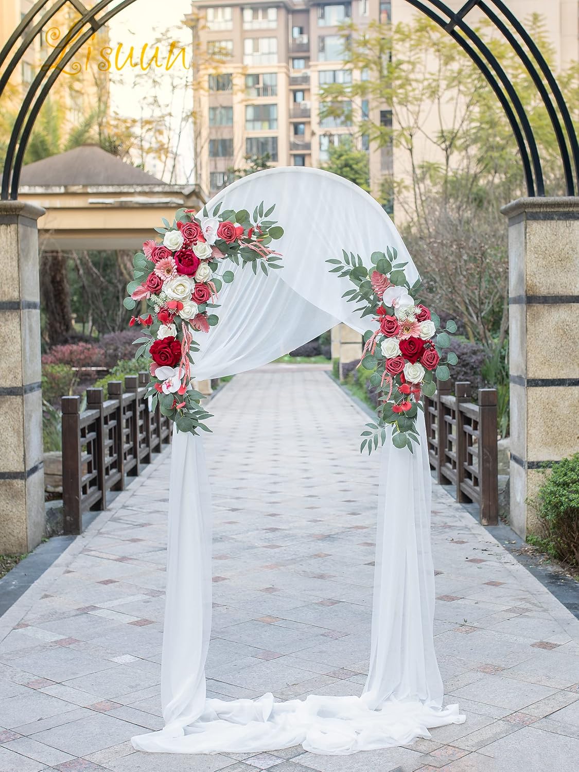 Wedding Arch Flowers Artificial Decor 3pcs Set