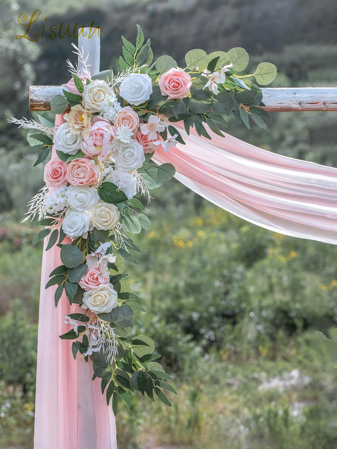 Lisuun Wedding Arch Artificial Flowers Decor Pack of 3