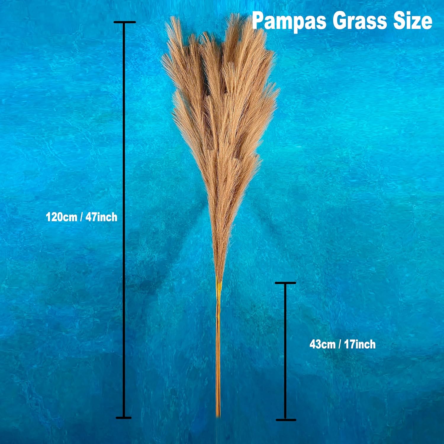 6 Pcs Artificial Pampas Grass 47 Inch Tall Boho Decor