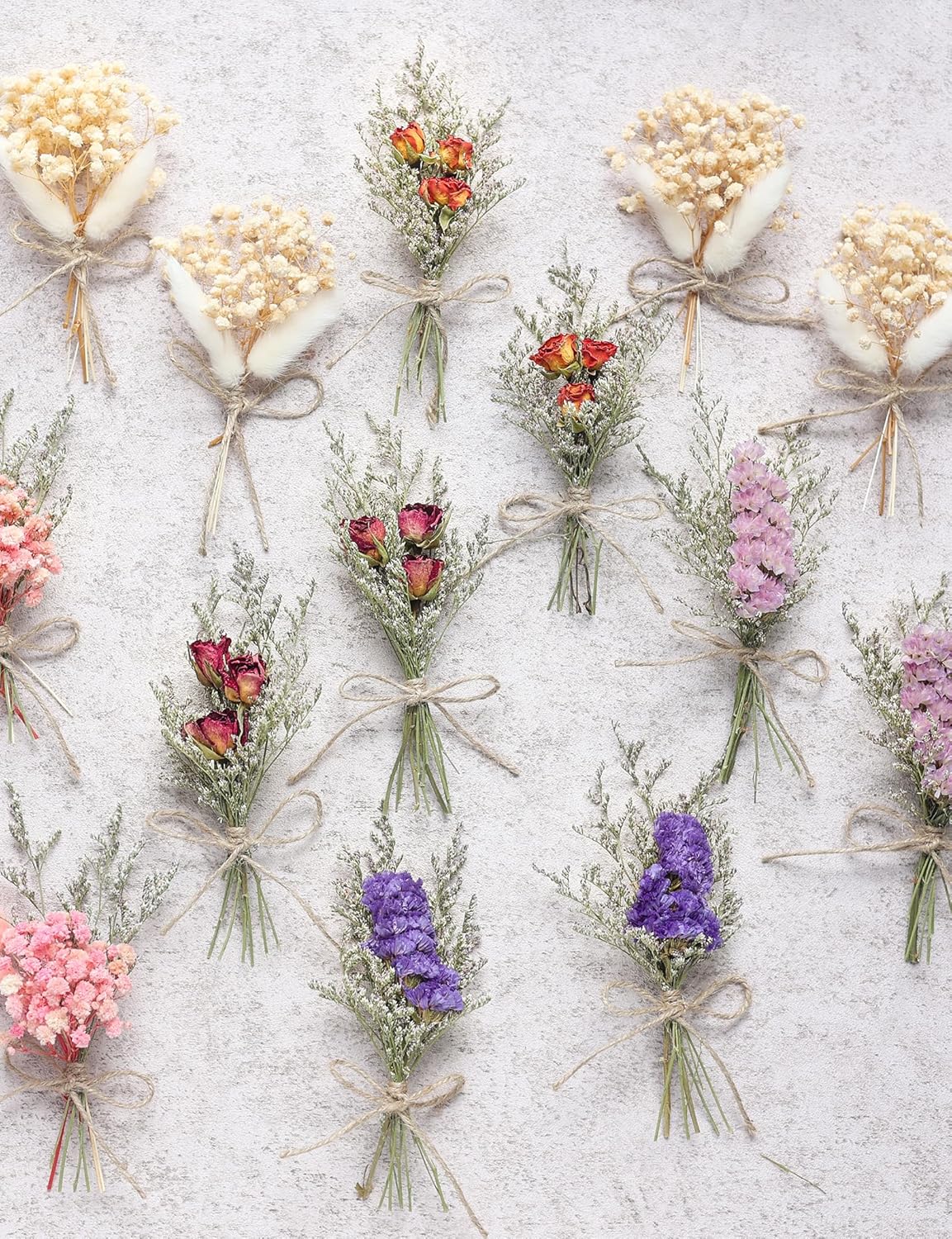 14pcs Dried Forget-me-not Bouquet With Stems