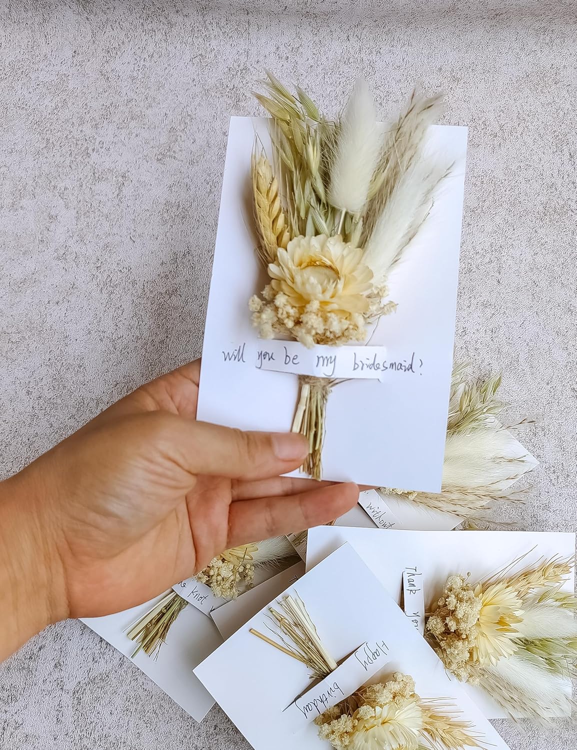 Mini Dried Flower Bouquets for Wedding Decorations