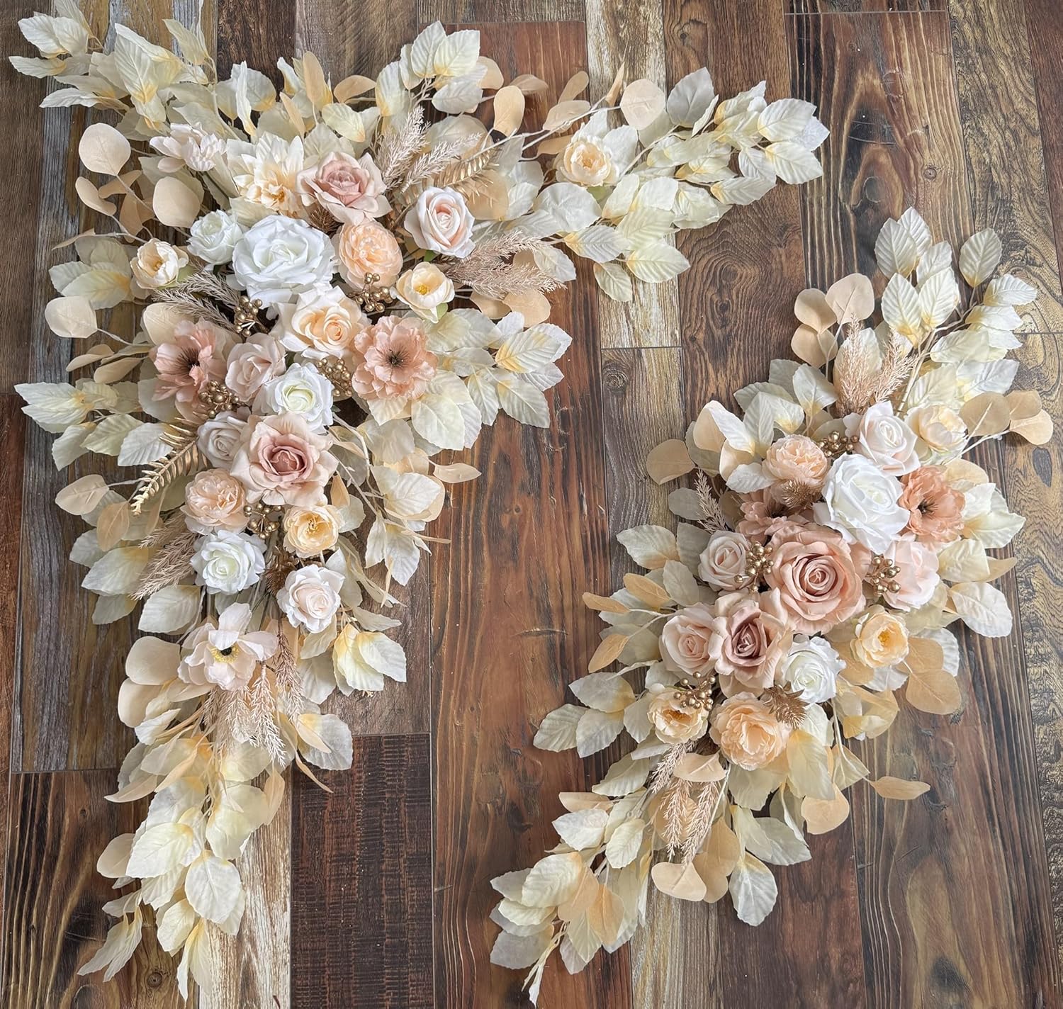 Wedding Arch Flowers with Drapes Kit - 4 Pack