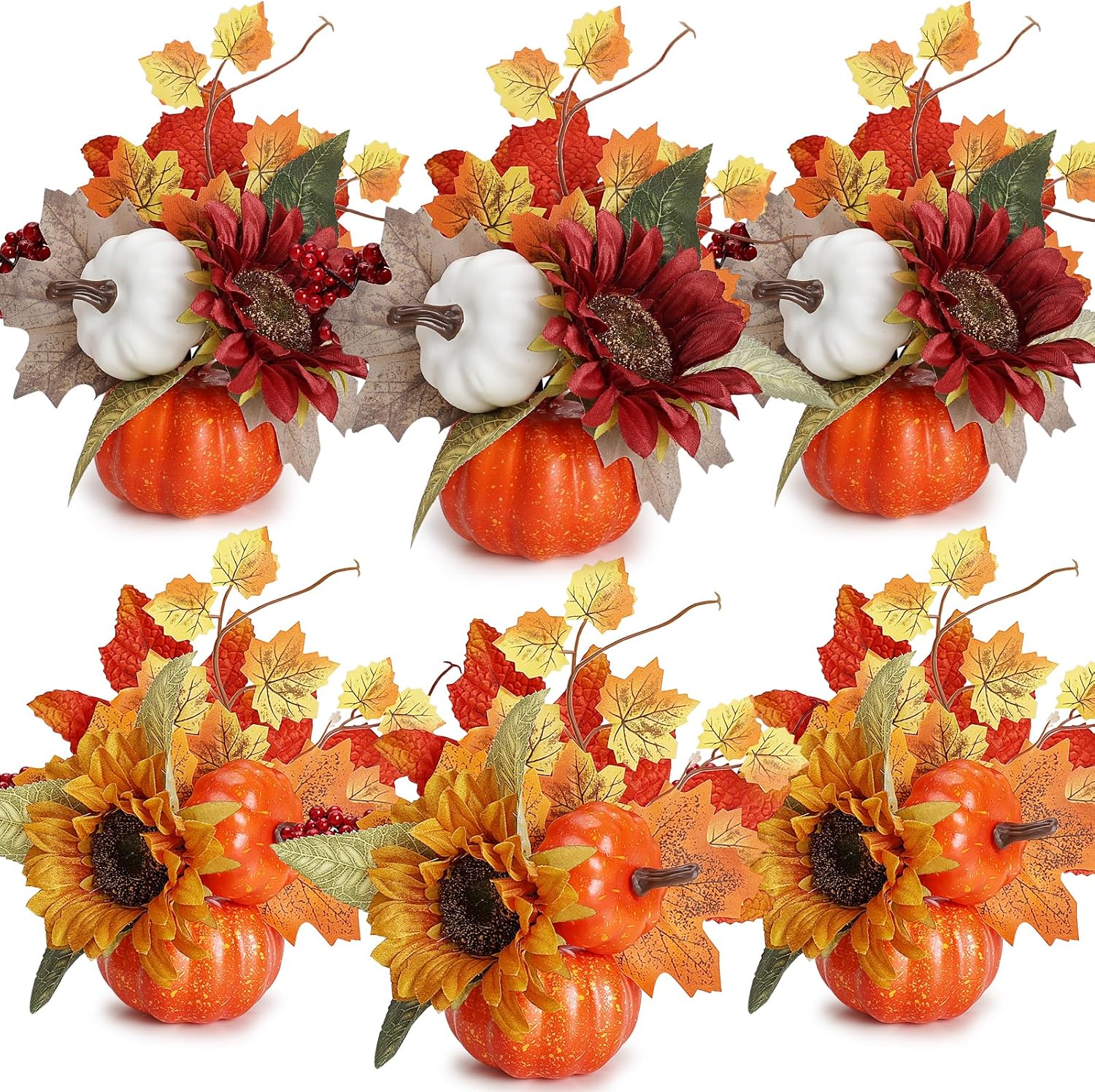 6 Pcs Fall Decorations Centerpieces for Thanksgiving