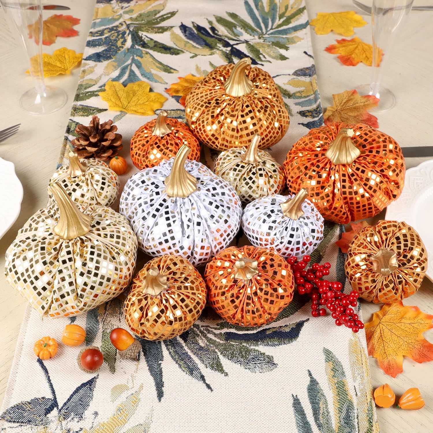 FORUP 12 Pcs Thanksgiving Pumpkin Set
