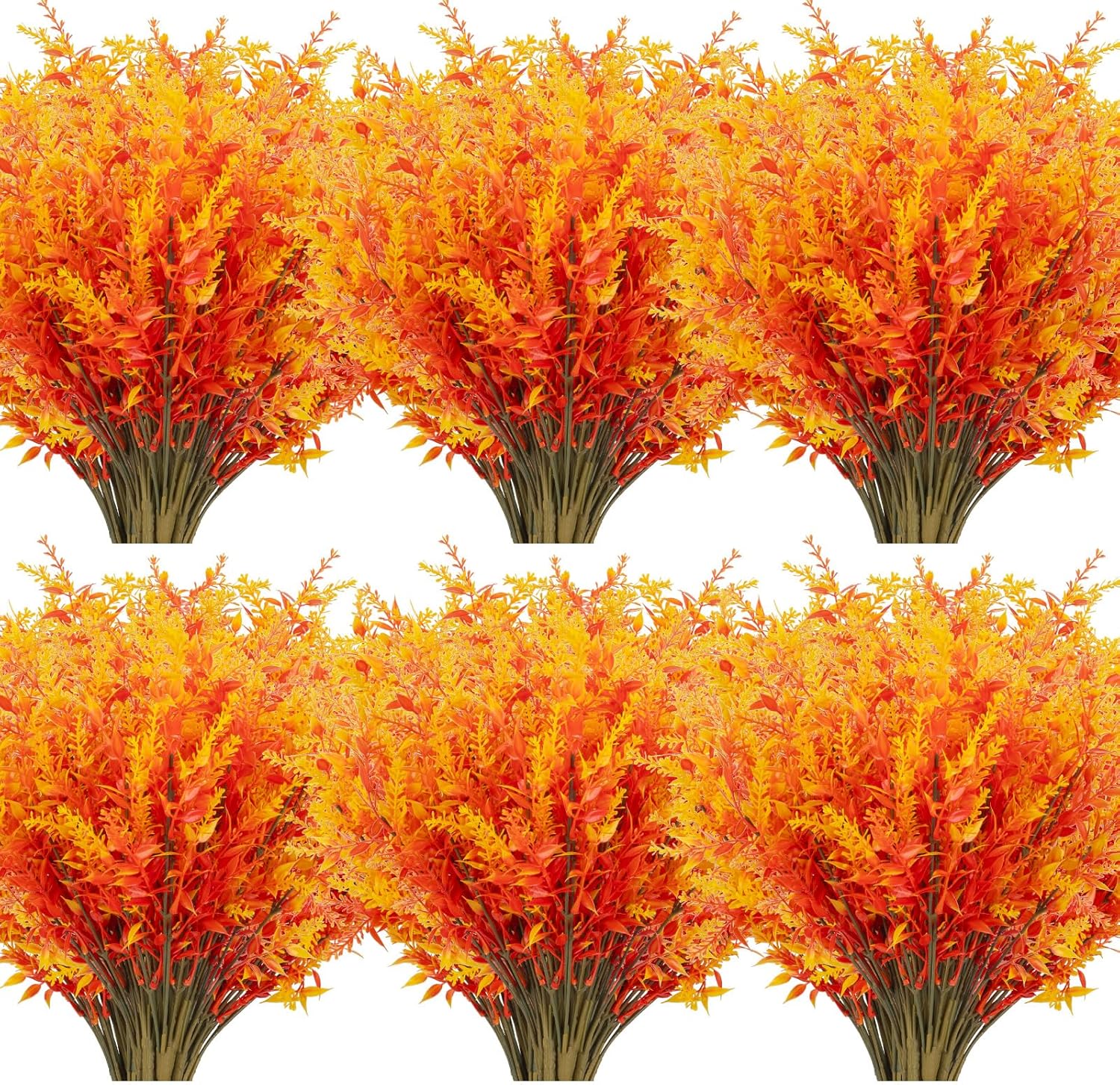 20 Bundles Artificial Fall Lavender No Fade Faux Plants