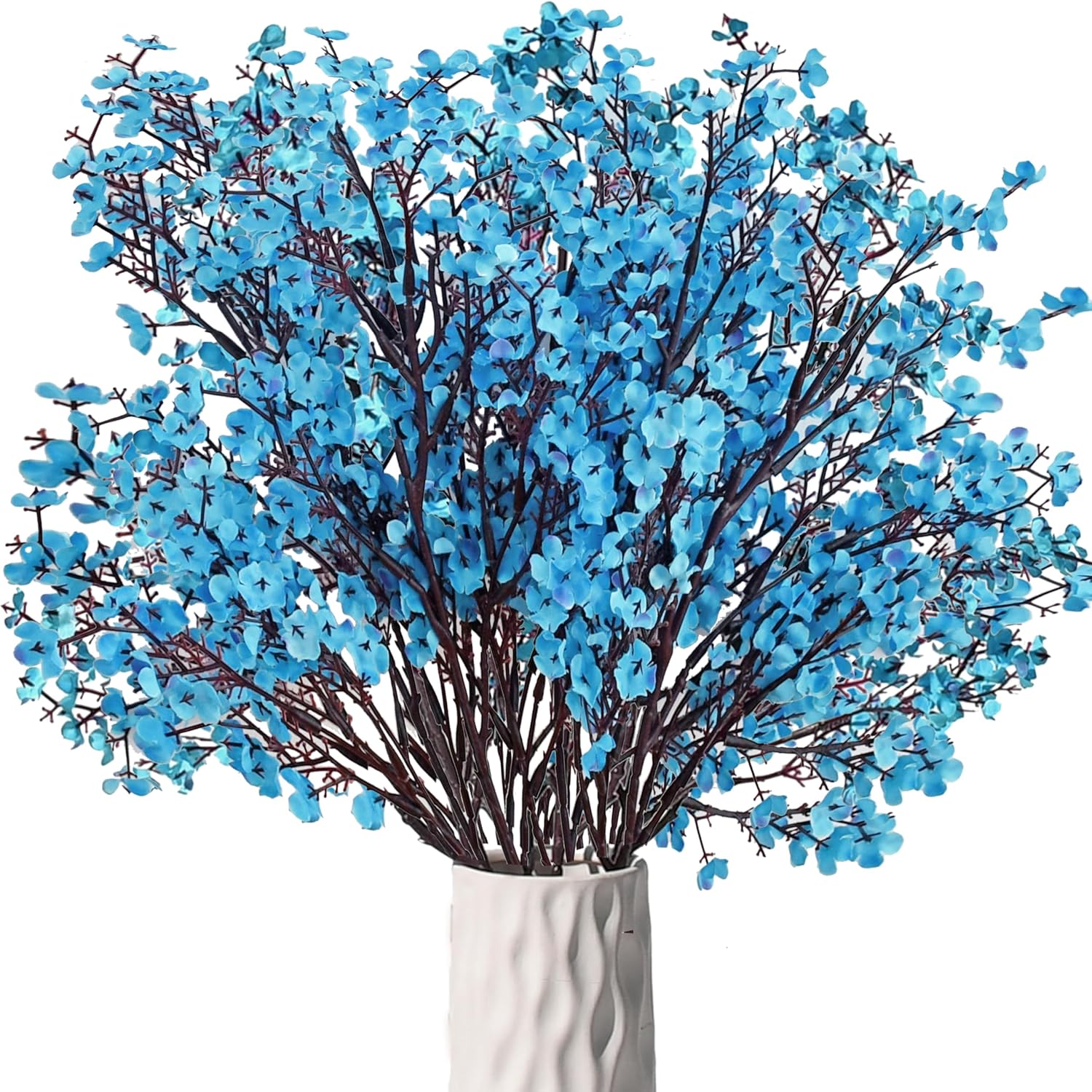 Mandys Royal Blue Artificial Babys Breath Flowers 15 Bundles