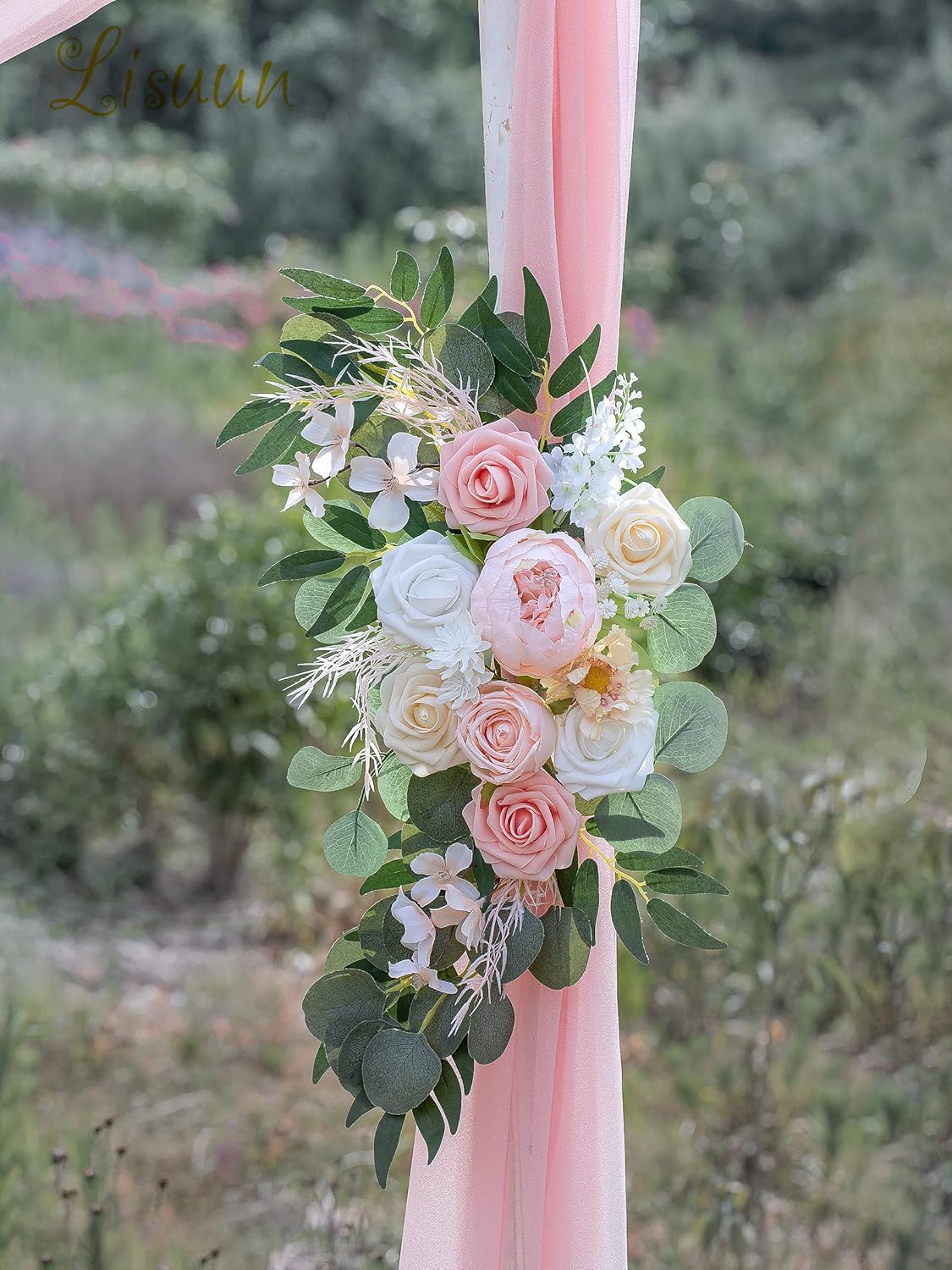 Lisuun Wedding Arch Artificial Flowers Decor Pack of 3