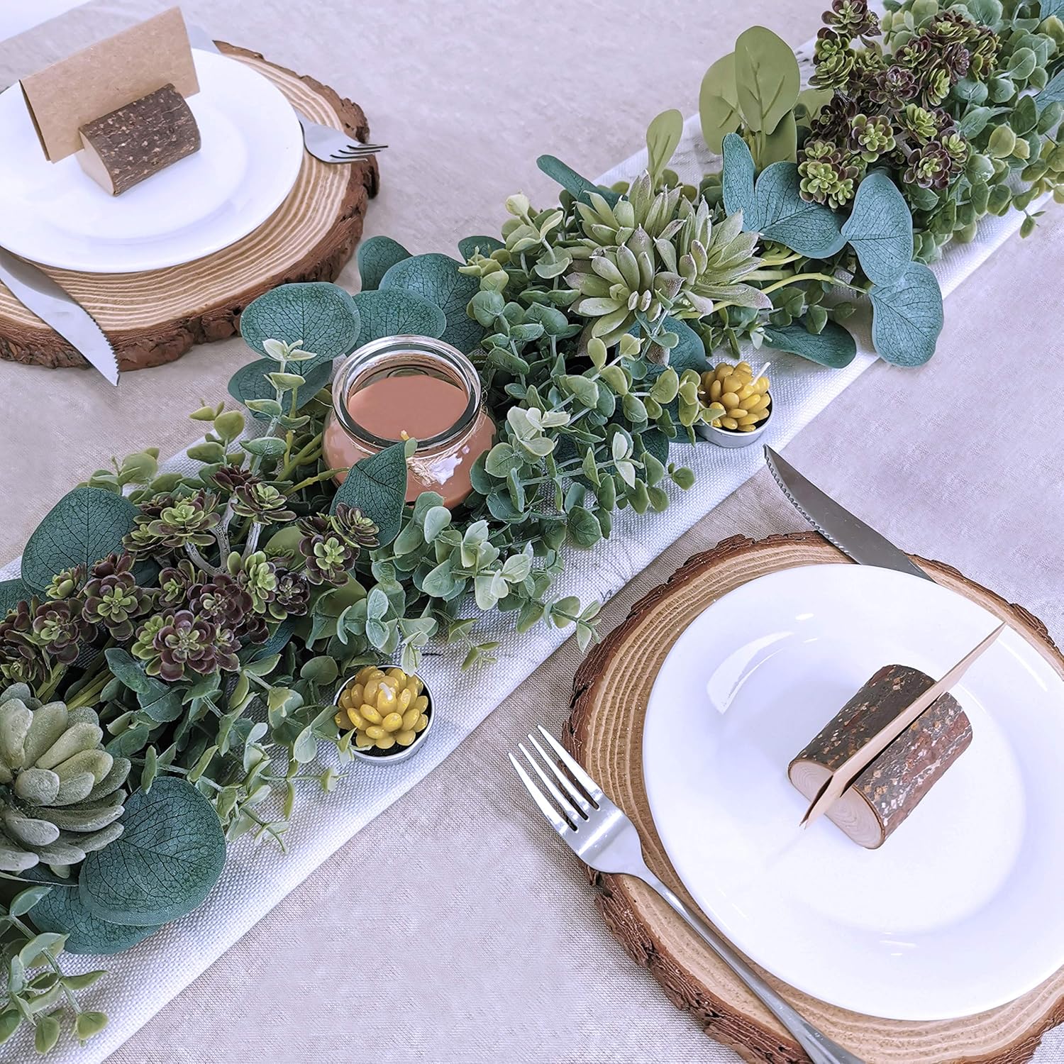 83 Foot Faux Eucalyptus Garland for Weddings and Decorations